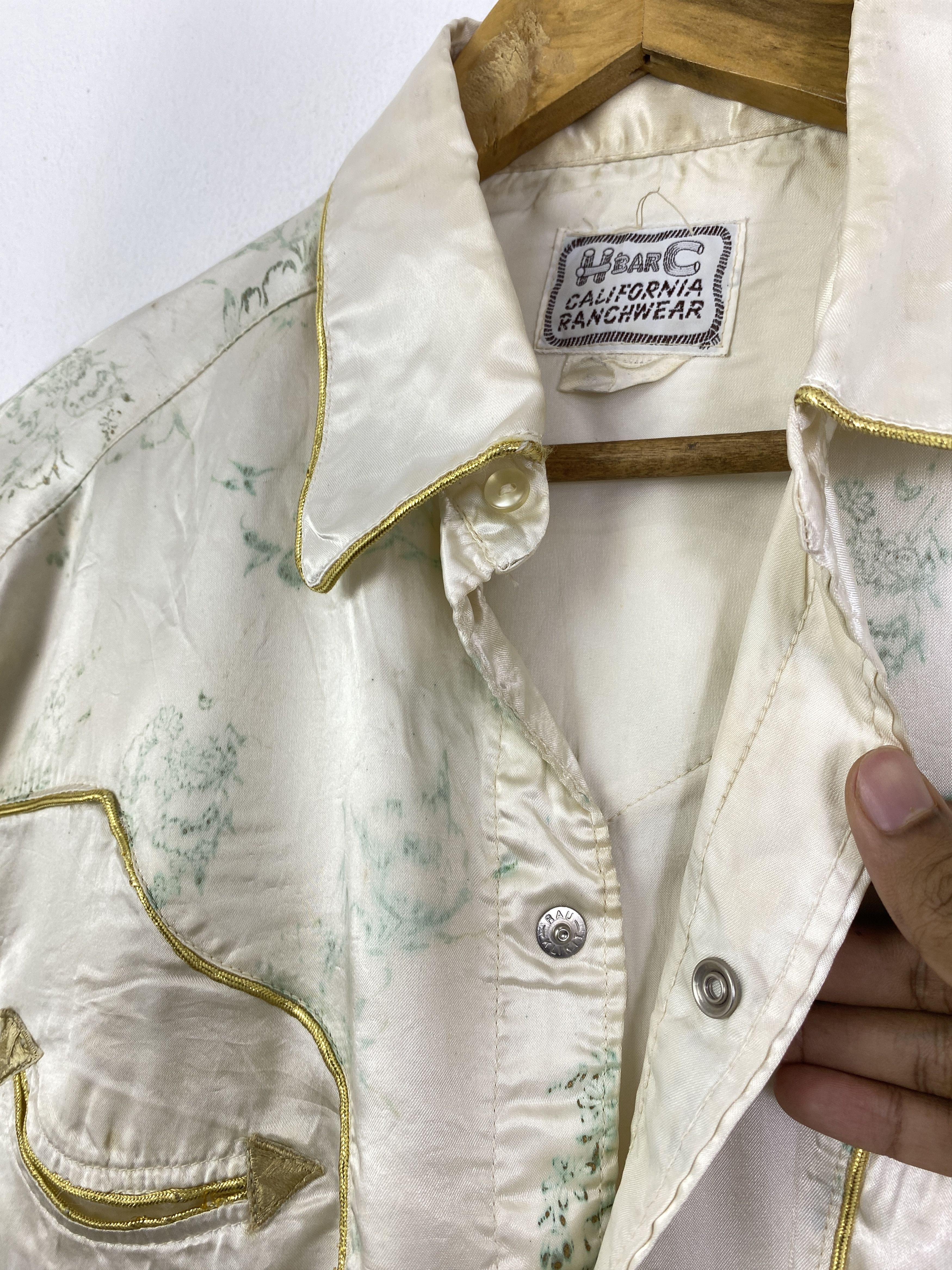 Vintage Vintage 50s H bar C Western Silk Button Up Shirt TA0711 Size US L / EU 52-54 / 3 - 9 Thumbnail