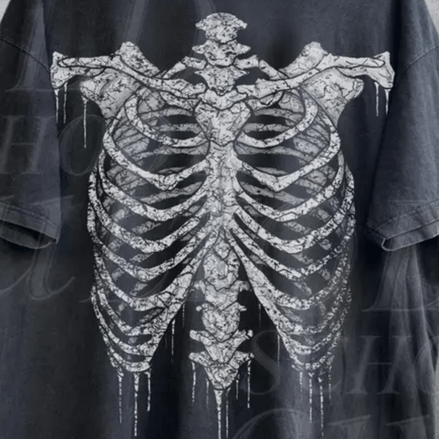 Japanese Brand × Vintage Skeleton Rib Vintage Graphic T-Shirt, Rib Cage Shirt Size US L / EU 52-54 / 3 - 2 Thumbnail