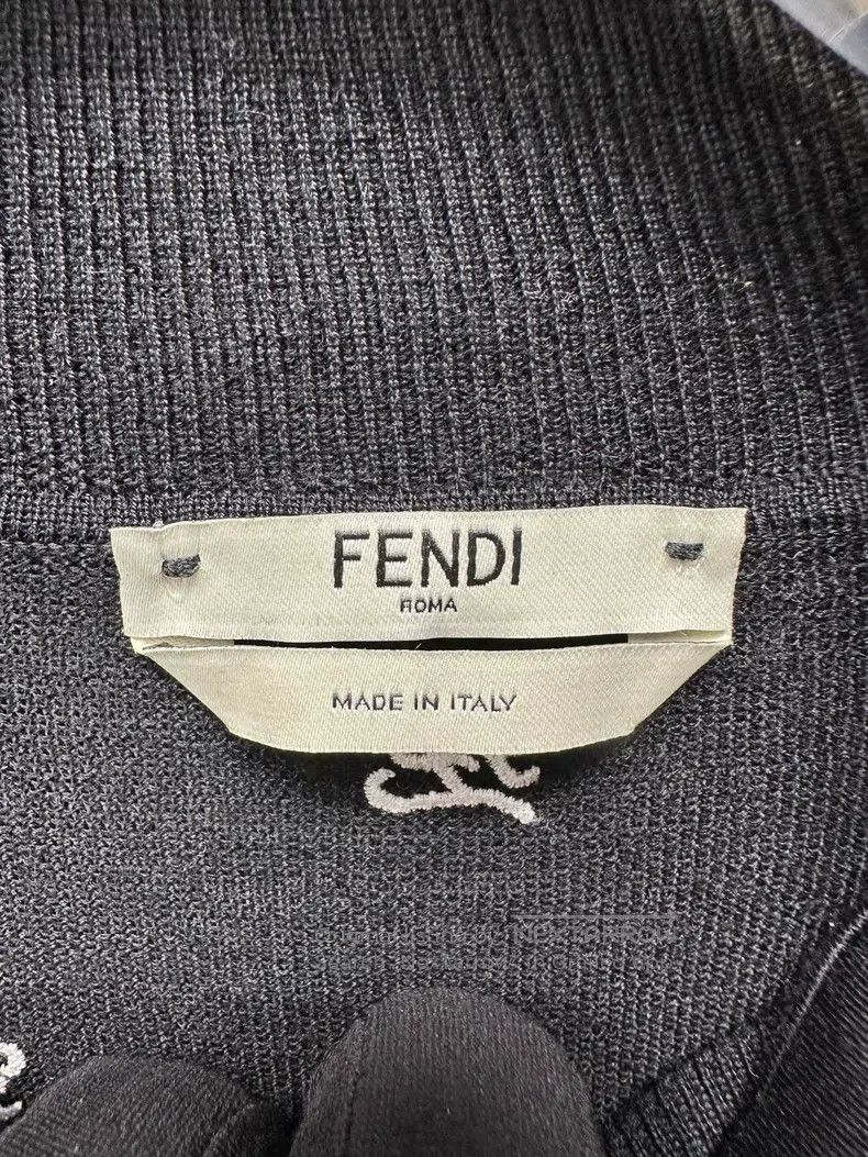 Fendi Fendi Black and White Logo Knit Top Size XS / US 0-2 / IT 36-38 - 3 Thumbnail