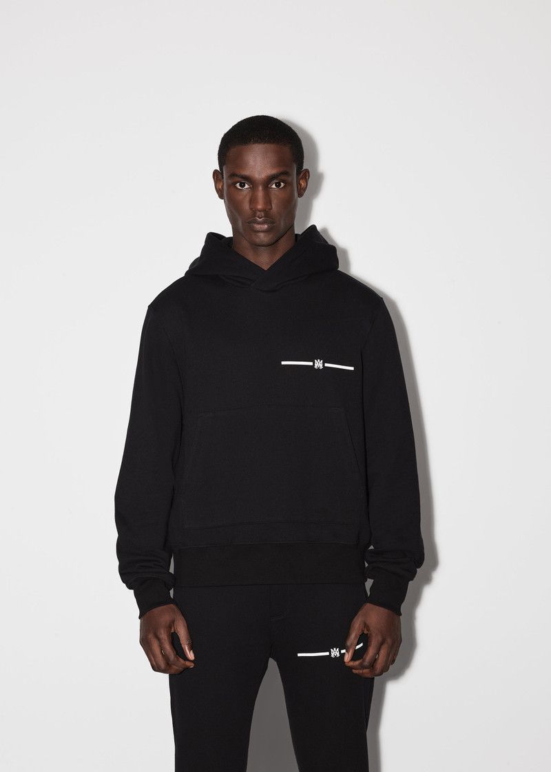 Amiri o1mle0426 Micro MA Bar Hoodie in Black Size US XL / EU 56 / 4 - 2 Thumbnail