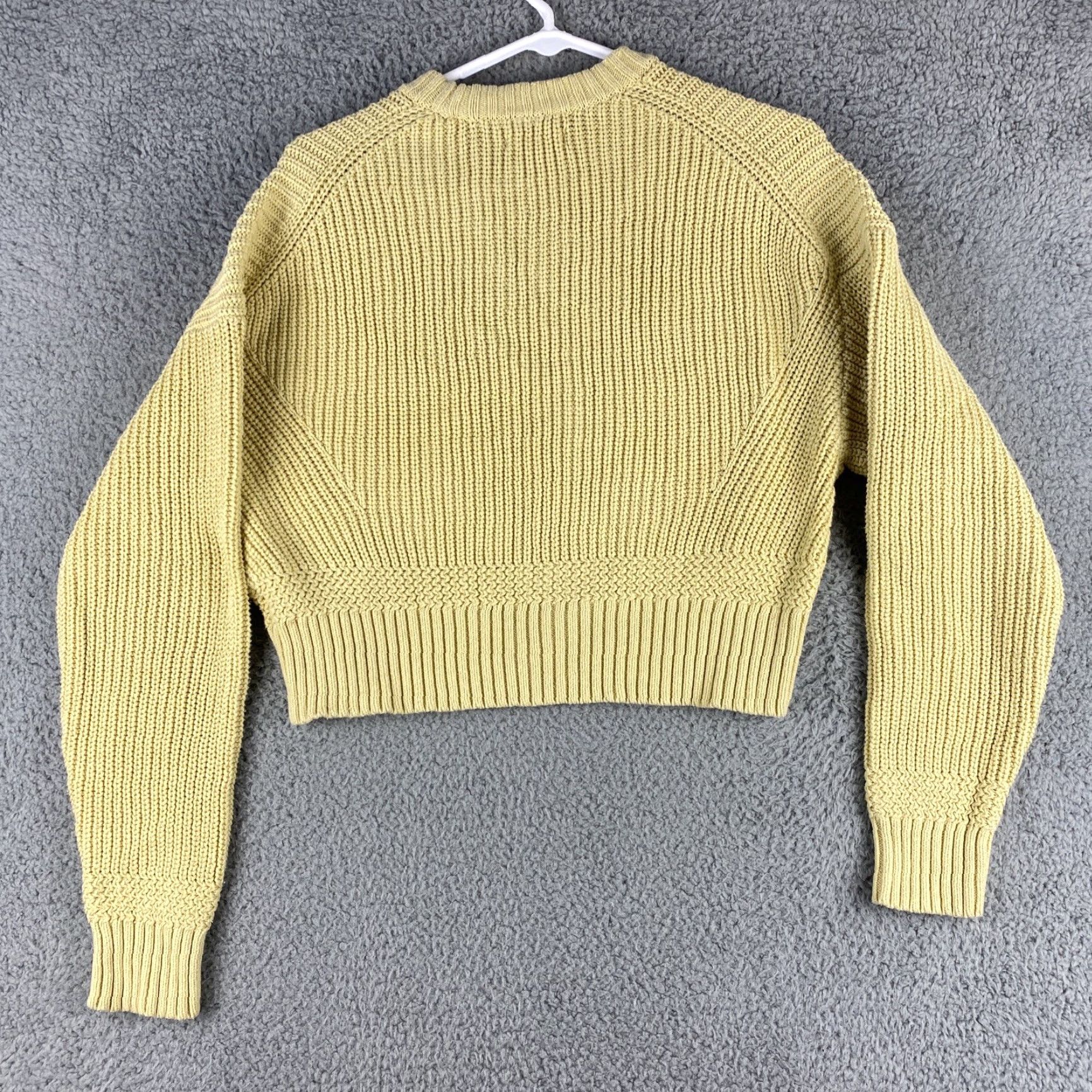 Vintage La Hearts Lightweight Knit Crop Sweater Women's Size S Yellow Modern Long Sleeve Size S / US 4 / IT 40 - 6 Thumbnail