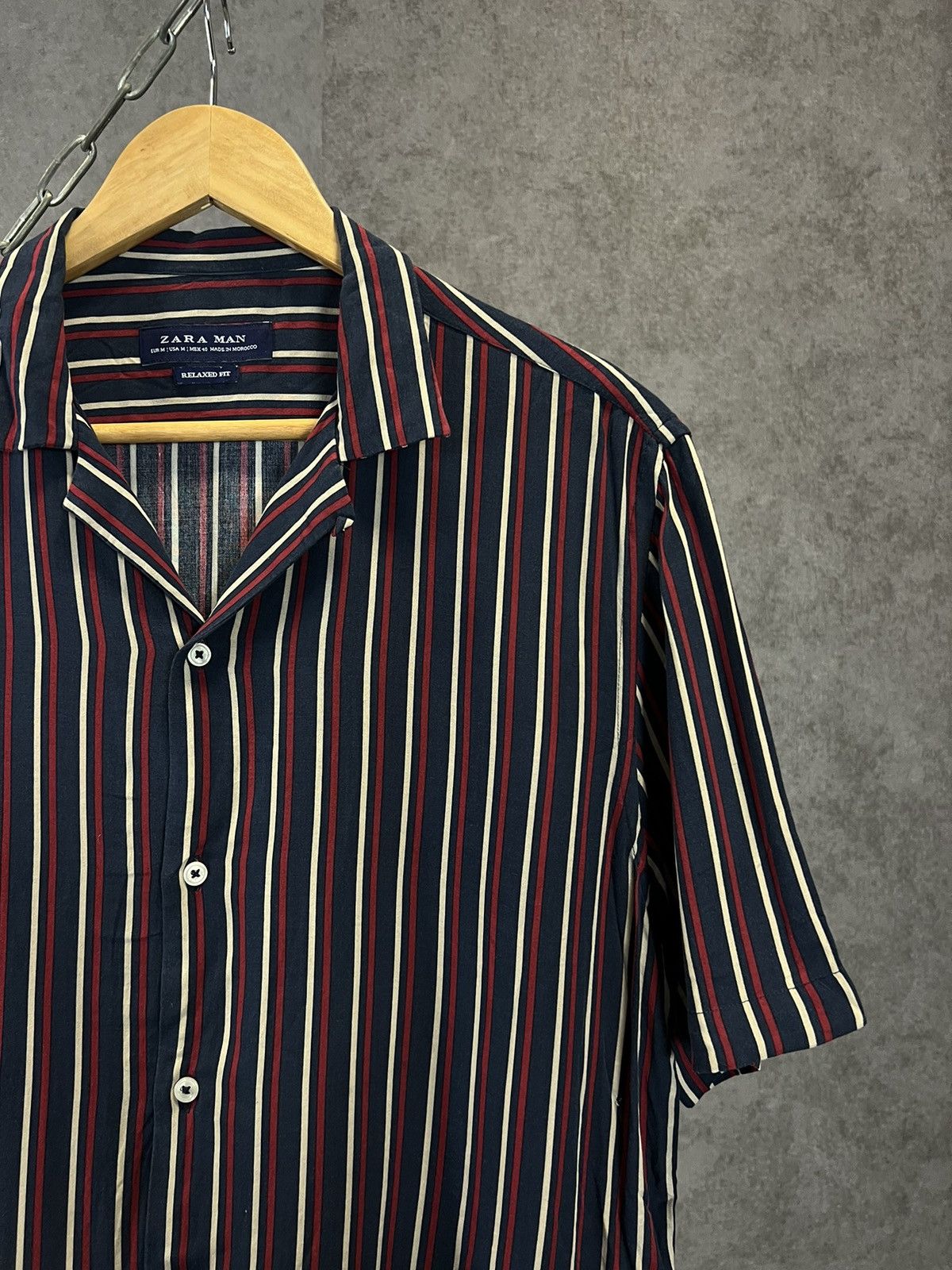 Zara Zara Man Hawaiian striped shirt Size US M / EU 48-50 / 2 - 2 Thumbnail