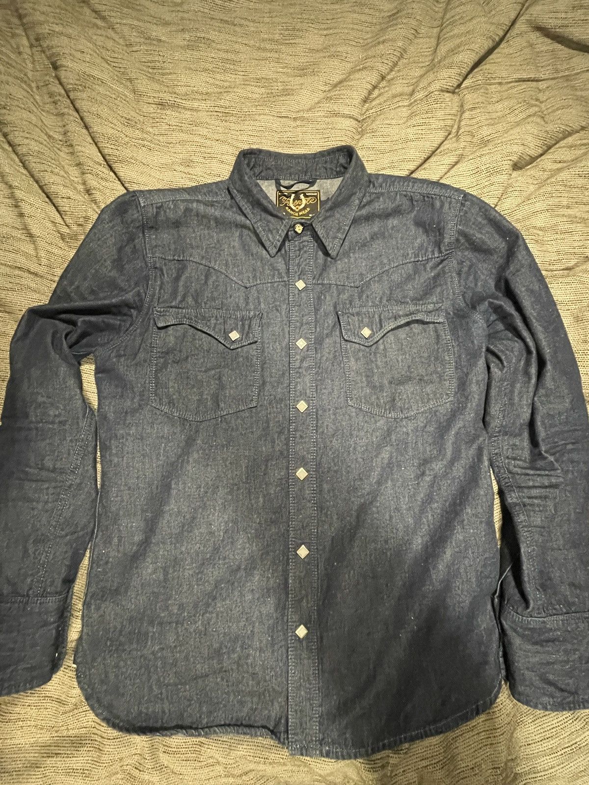 image of Freenote Cloth Western - Small in Blue, Men's
