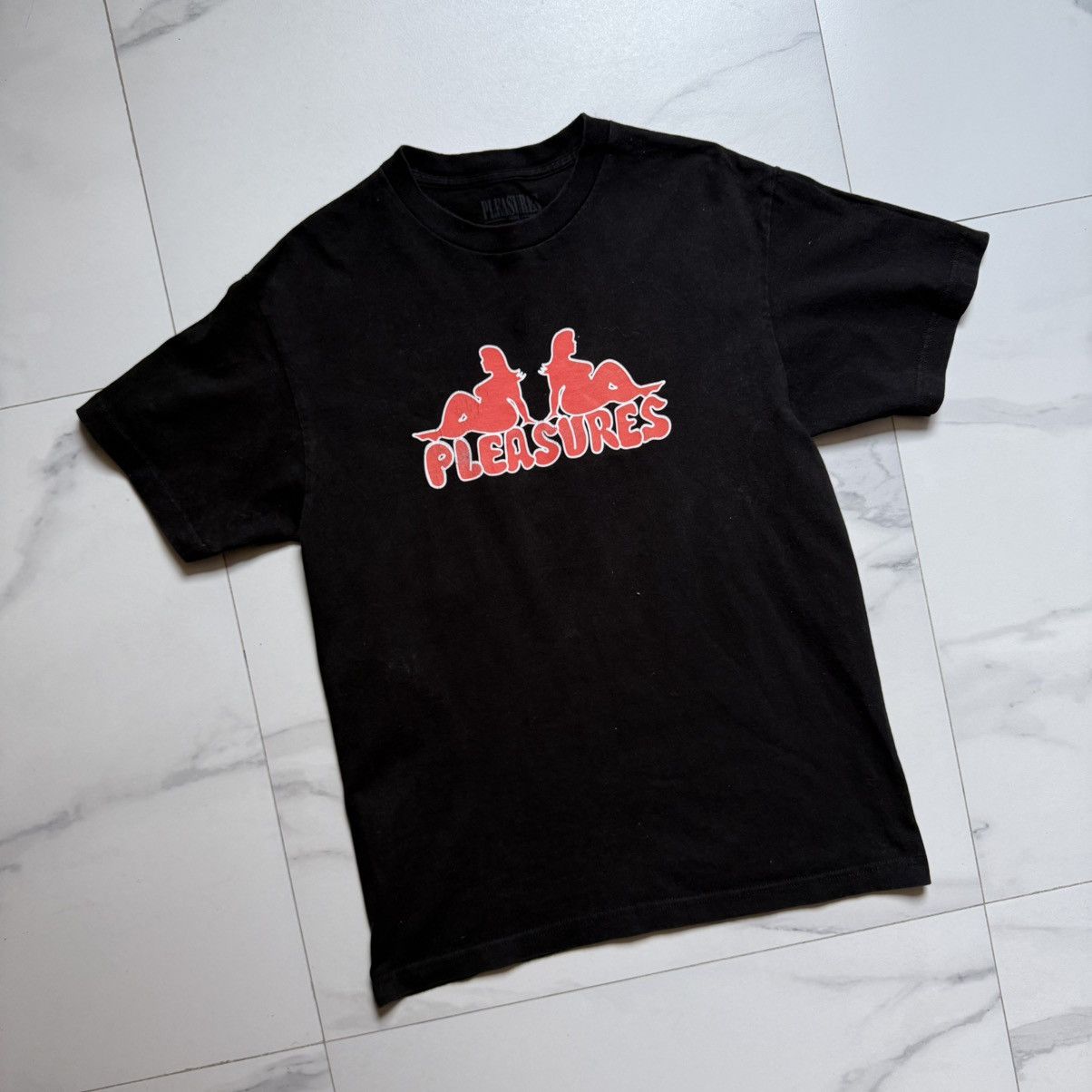 Pleasures Pleasures Thicc Logo SS21 Black T-Shirt Size US M / EU 48-50 / 2 - 3 Thumbnail