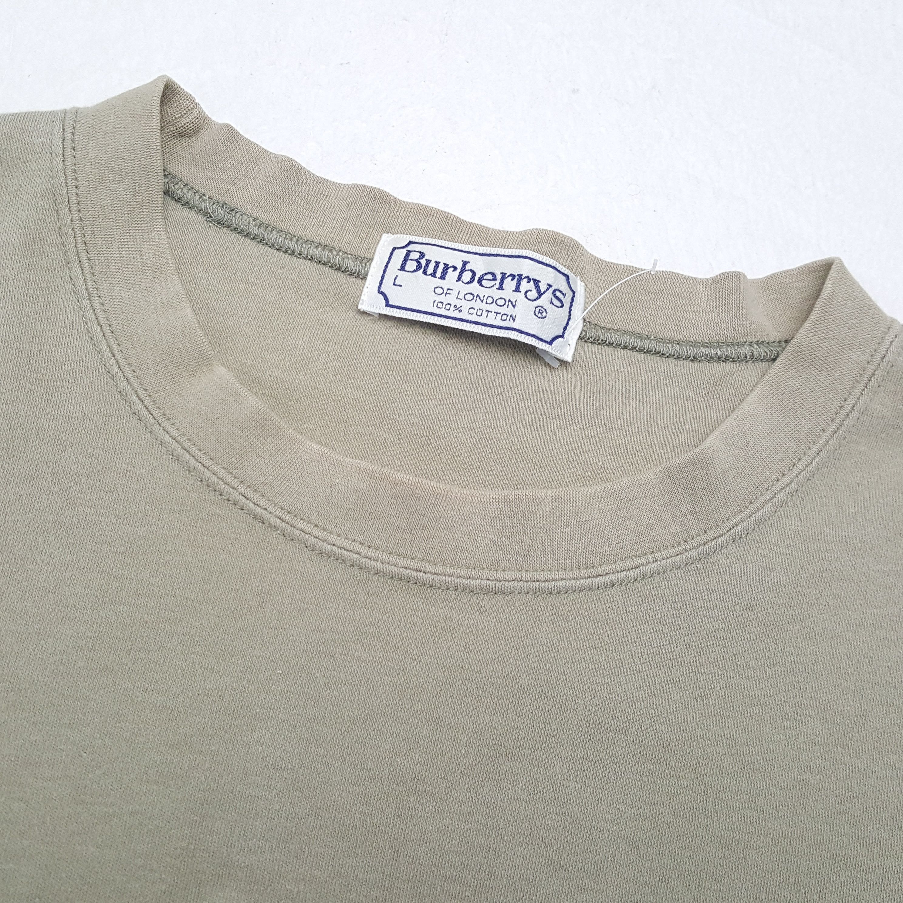 Burberry × Burberry Prorsum × Vintage Vintage BURBERRY'S Fashion Brand Big Logo T-Shirt Size US L / EU 52-54 / 3 - 6 Thumbnail
