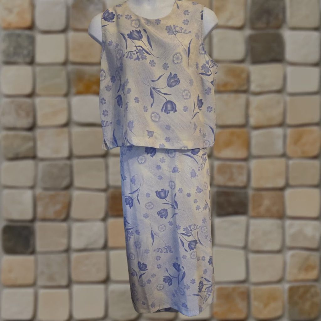 Blair Blair 2 Pc Floral Maxi Skirt Sleeveless Top Size 20 P Dusty Lilac Women Size 3XL / US 20-22 - 1 Thumbnail