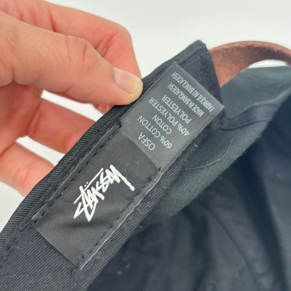 Rare Stussy Mini SS Suede Visor Cap Adjustable Strapback