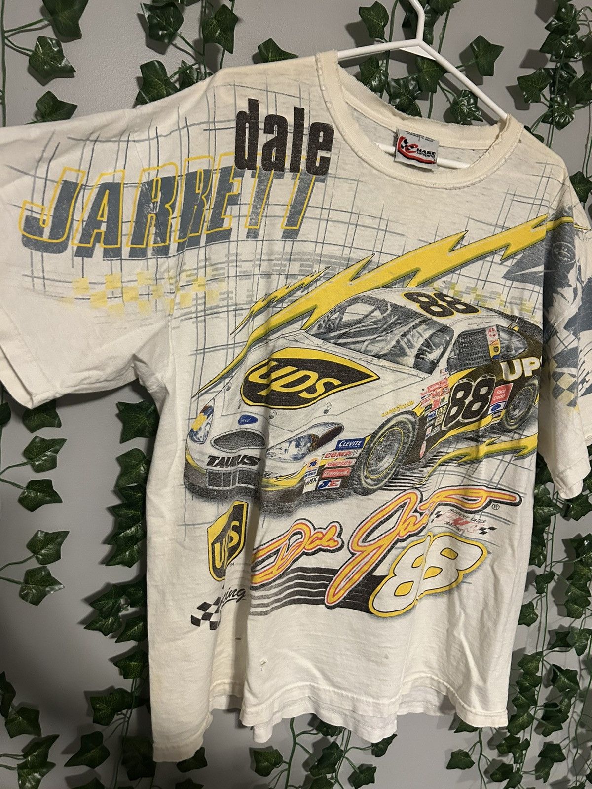 Chase Authentics Vintage Nascar AOP Dale Jarrett Distressed Graphic Tee Size US L / EU 52-54 / 3 - 3 Thumbnail