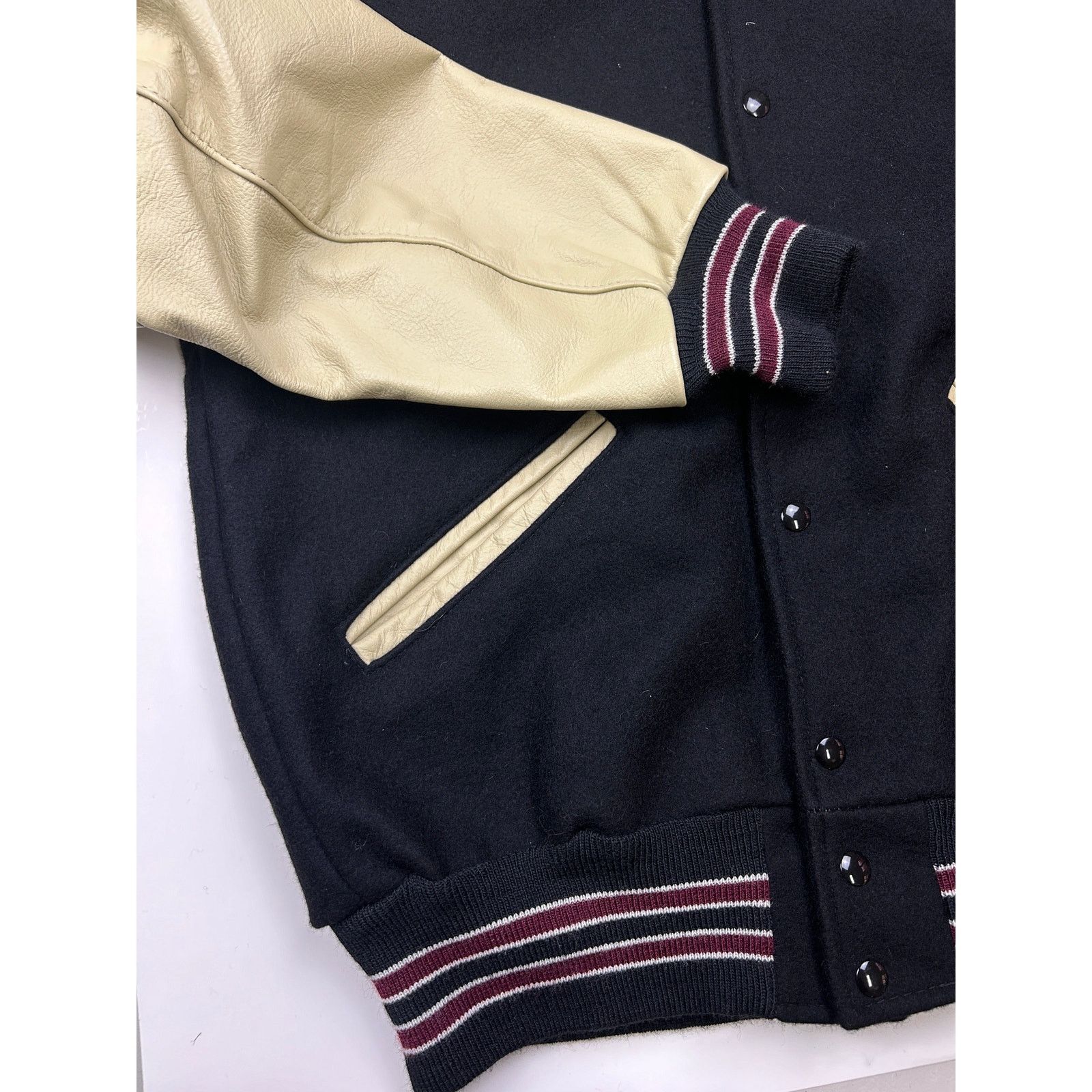 Vintage Vintage 90s Adjac Two Tone Wool Varsity Letterman Jacket L Size US L / EU 52-54 / 3 - 5 Thumbnail