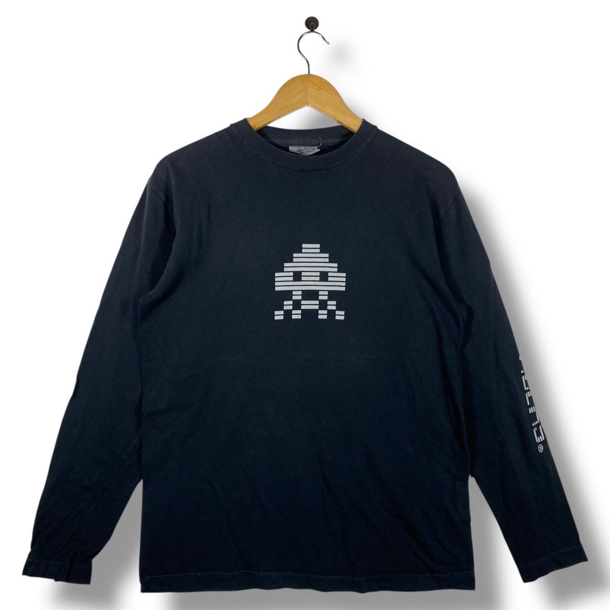 Vintage Vintage SPACE INVADERS Graphic Long Sleeve Game Tee Shirt Size US M / EU 48-50 / 2 - 1 Thumbnail