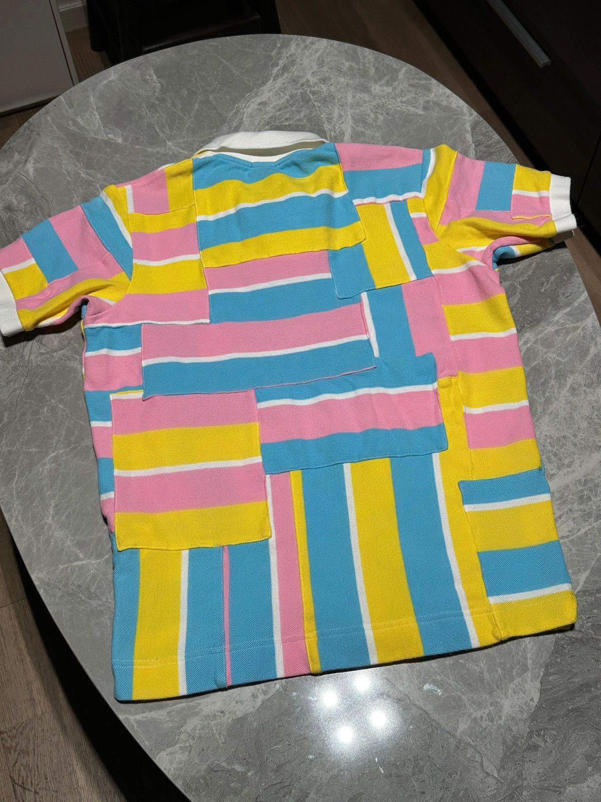 Bape A Bathing Ape BAPE Cotton Candy Patchwork Polo Shirt Size US S / EU 44-46 / 1 - 2 Thumbnail