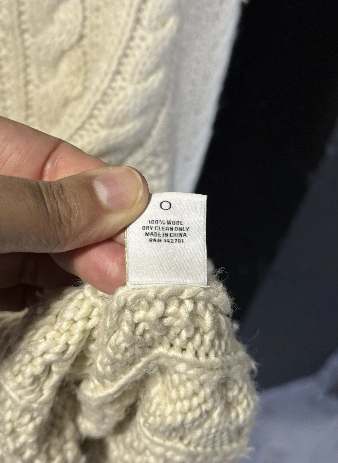 Aime Leon Dore Aime Leon Dore Cable Knit Sweater Ivory Wool Mens Size L Size US XL / EU 56 / 4 - 5 Thumbnail