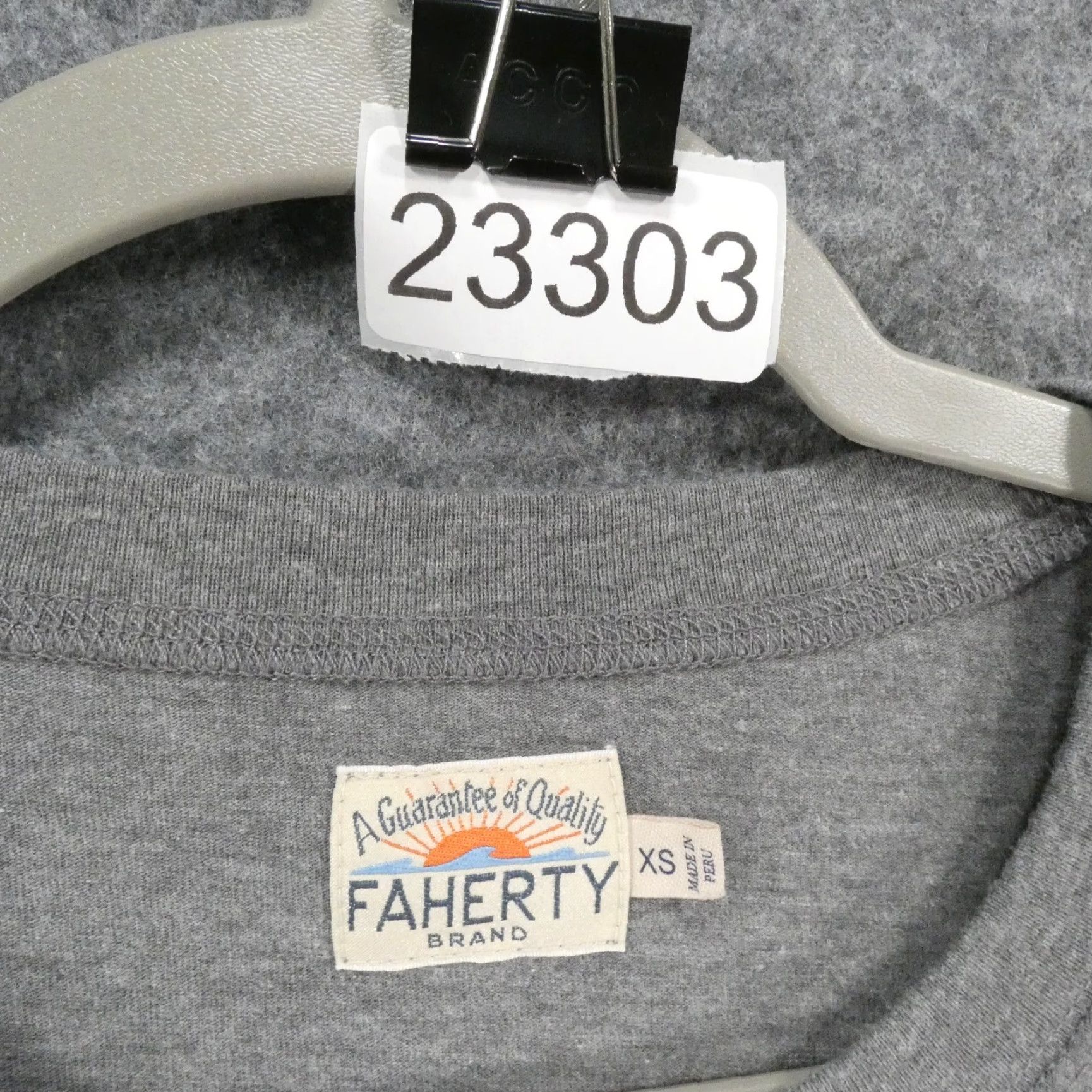 Faherty Faherty T-Shirt Mens XS Long Sleeve Gray Crew Neck Pullover Soft Cotton Blend, Modal, Polyester Blend - Regular Fit, Solid, Vintage No Size US XS / EU 42 / 0 - 7 Thumbnail