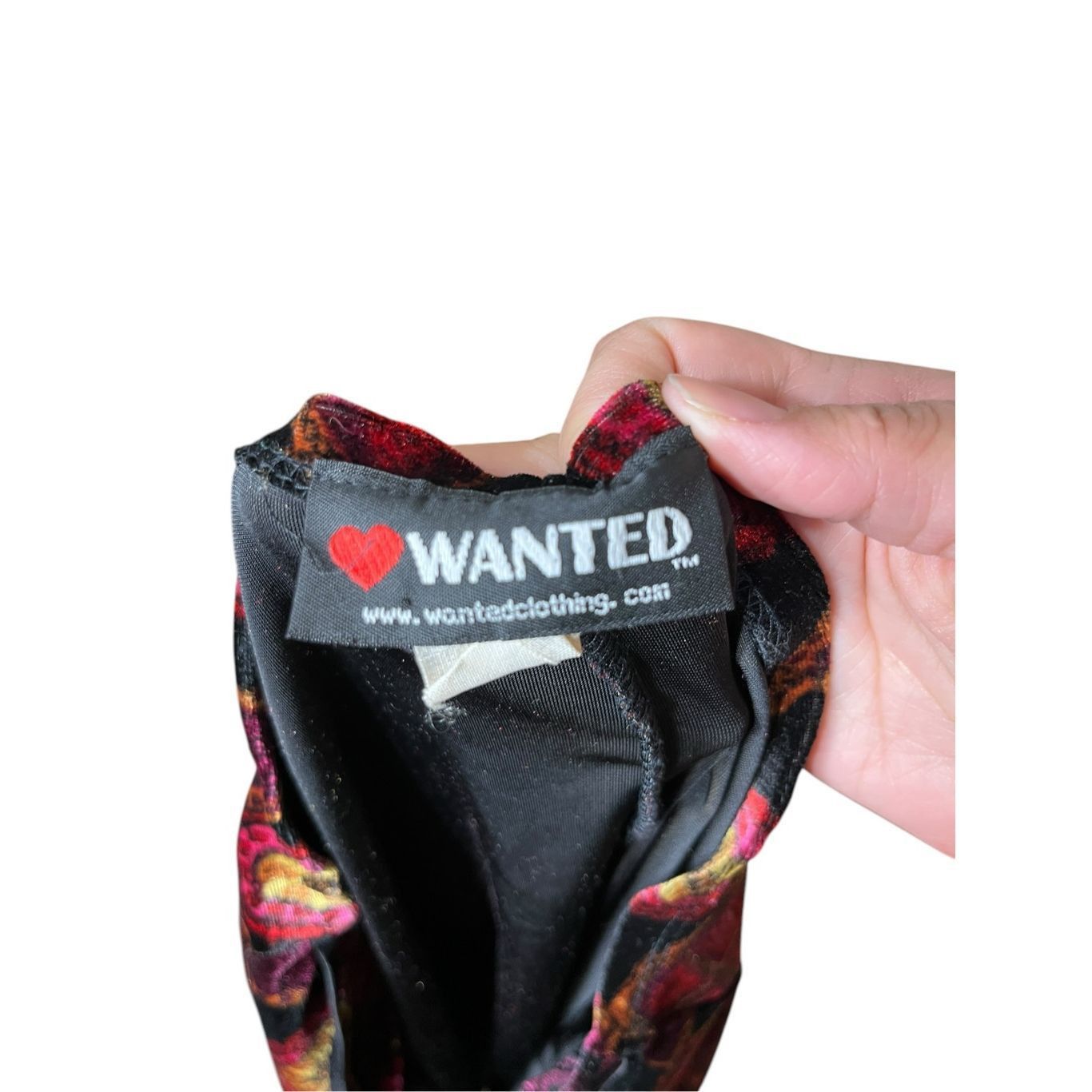 Other Vintage Wanted Clothing Skirt Purple Red Pink Floral Velvet Size 26" / US 2 / IT 38 - 7 Thumbnail