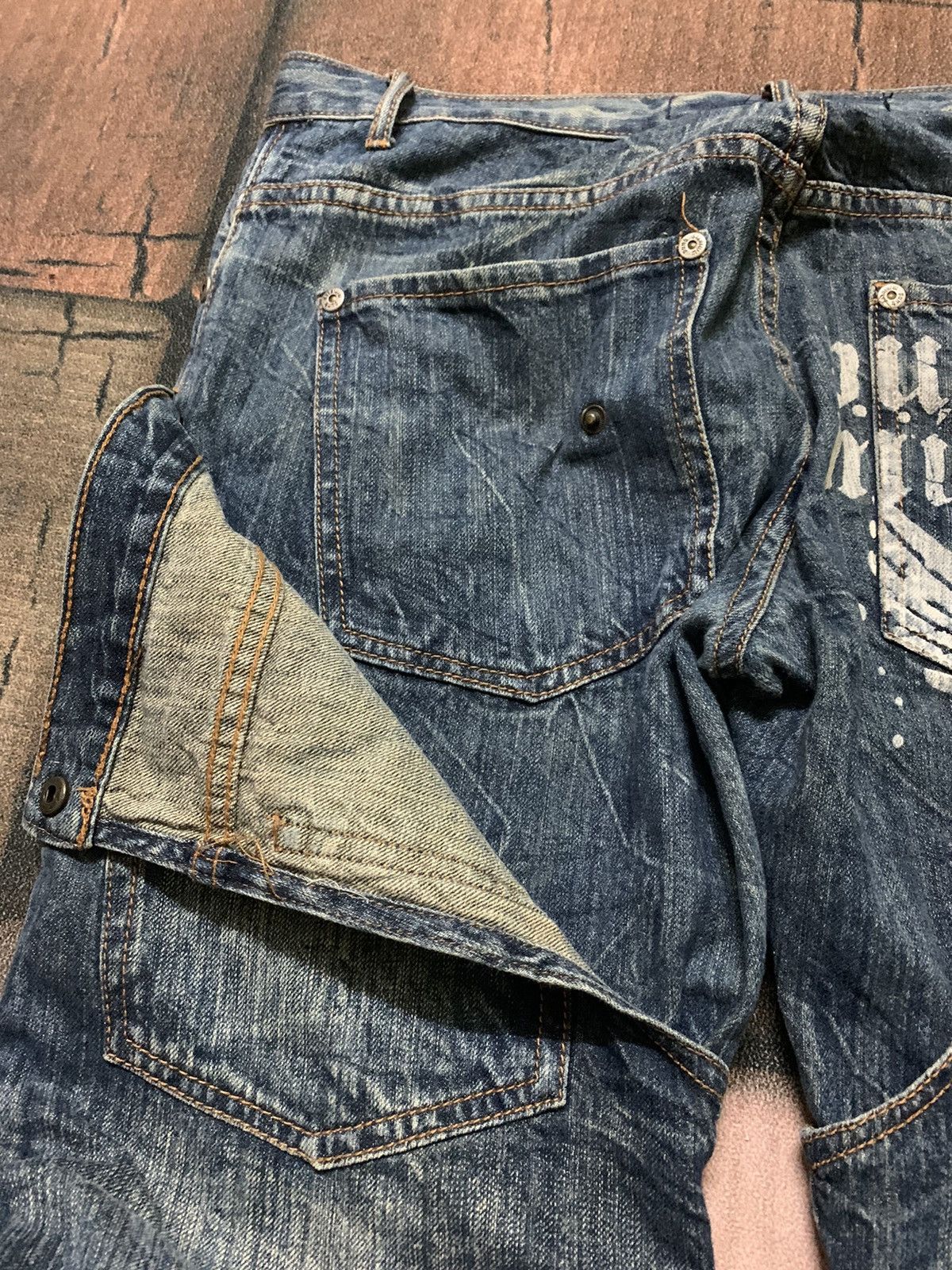 If Six Was Nine CRAZY BONDAGE PUNK double knee / double waist multipocket Size US 34 / EU 50 - 23 Thumbnail