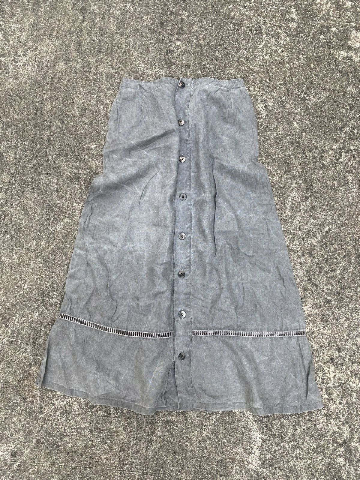Issey Miyake Vintage Plantation by Issey Miyake Laced Skirt Size 28" / US 6 / IT 42 - 1 Thumbnail