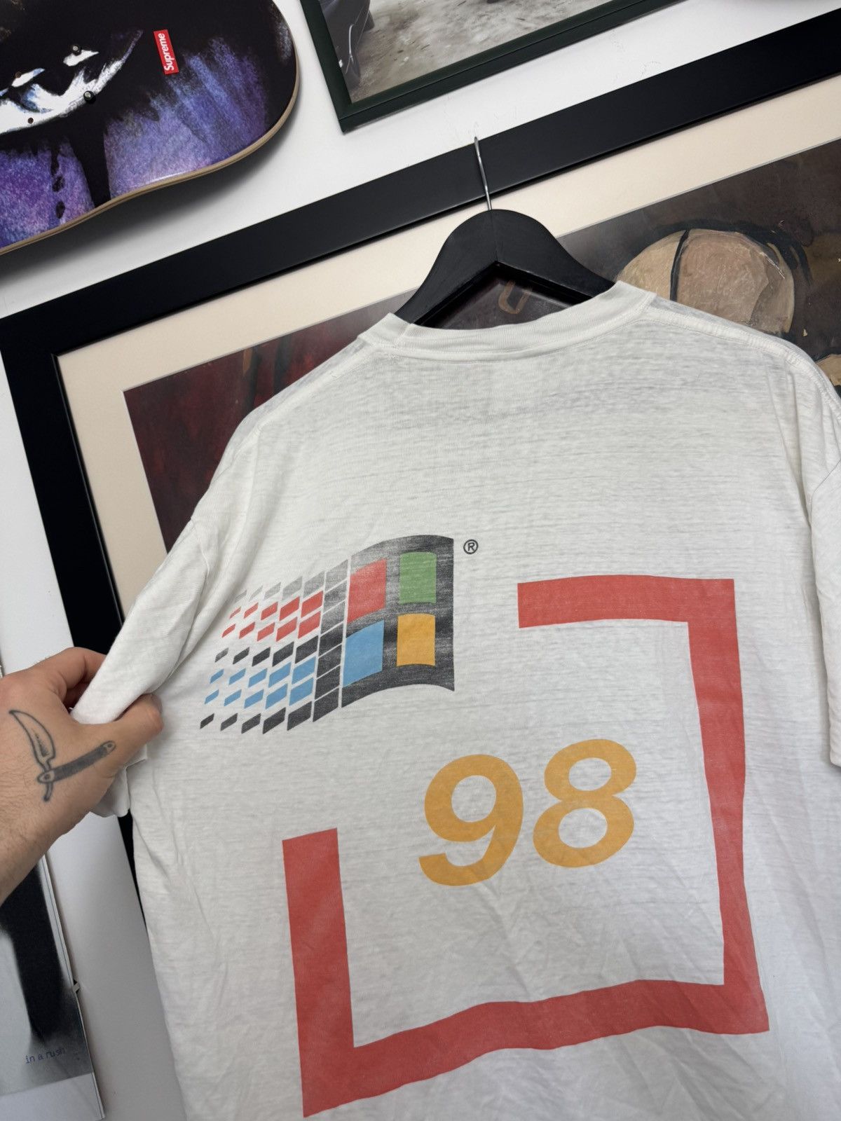 Vintage Microsoft Windows 98 Vintage 90s Graphic Tee PC Print Rare Size US L / EU 52-54 / 3 - 3 Thumbnail