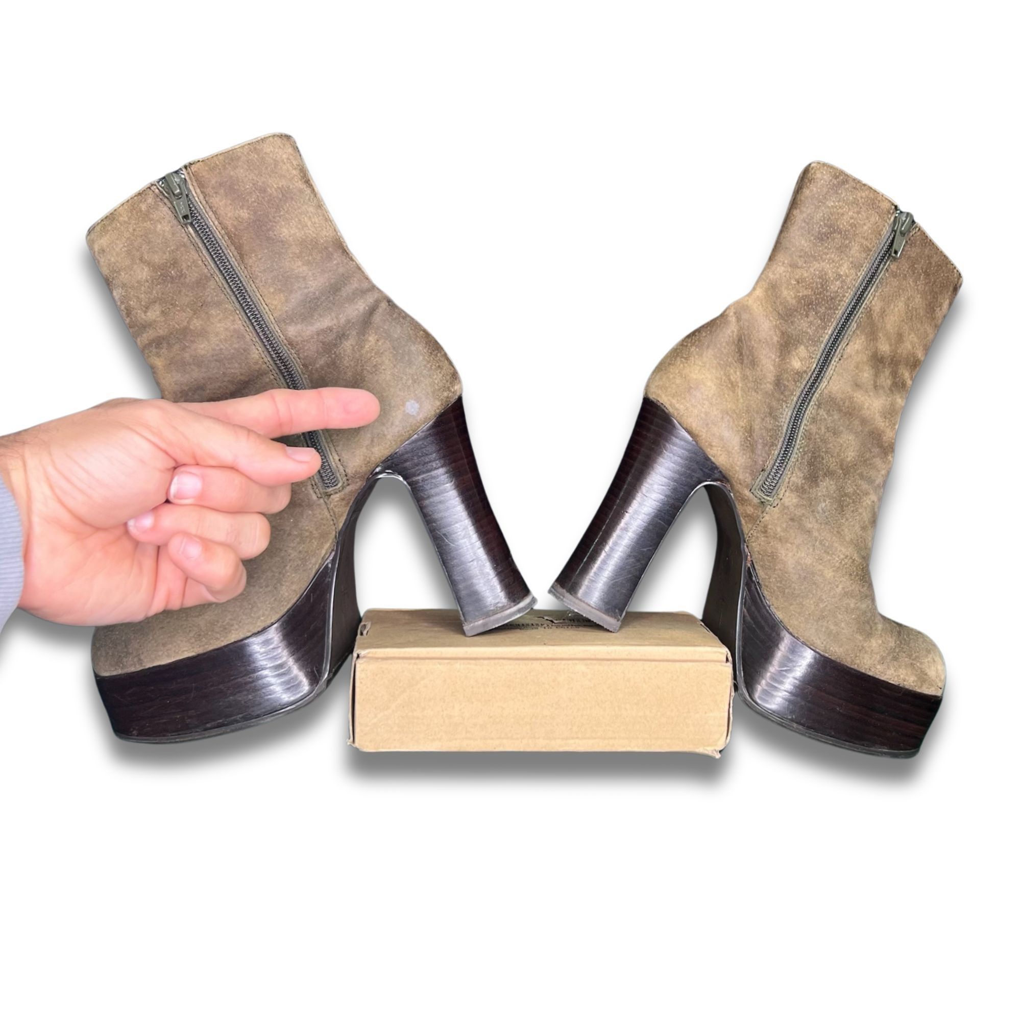 Chinese Laundry Chinese Laundry Brown Suede Platform Ankle Boots With Chunky Size US 8 / IT 38 - 5 Thumbnail
