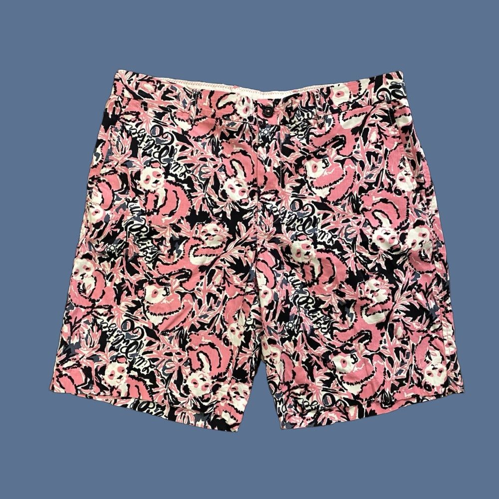 Lilly Pulitzer Lilly Pulitzer Mens Bermuda Shorts Hangin With My Boo Panda Bears Pink 34 Size US 34 / EU 50 - 1 Thumbnail