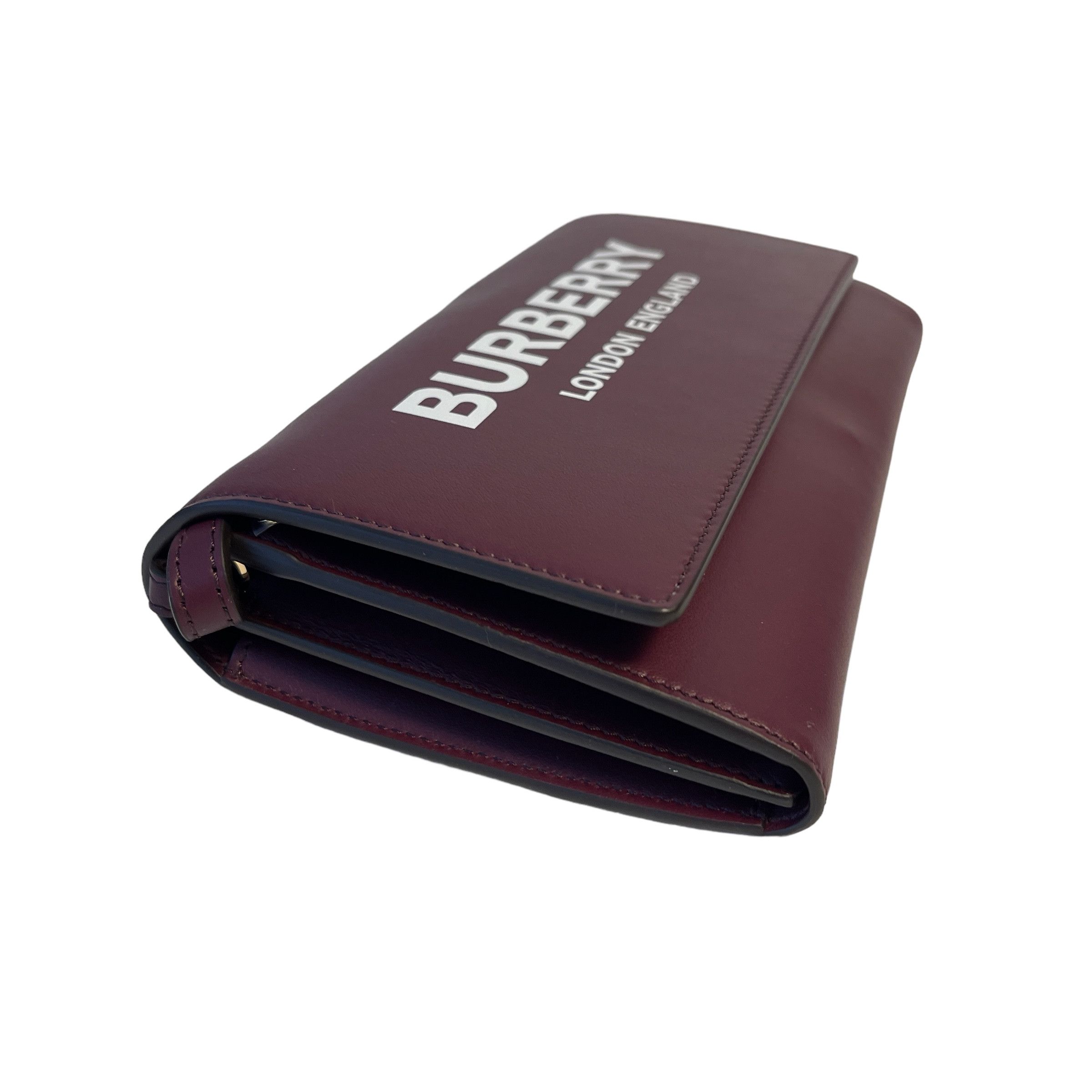 Burberry Burberry Burgundy Leather Hazelmere Wallet On Strap Size ONE SIZE - 3 Thumbnail