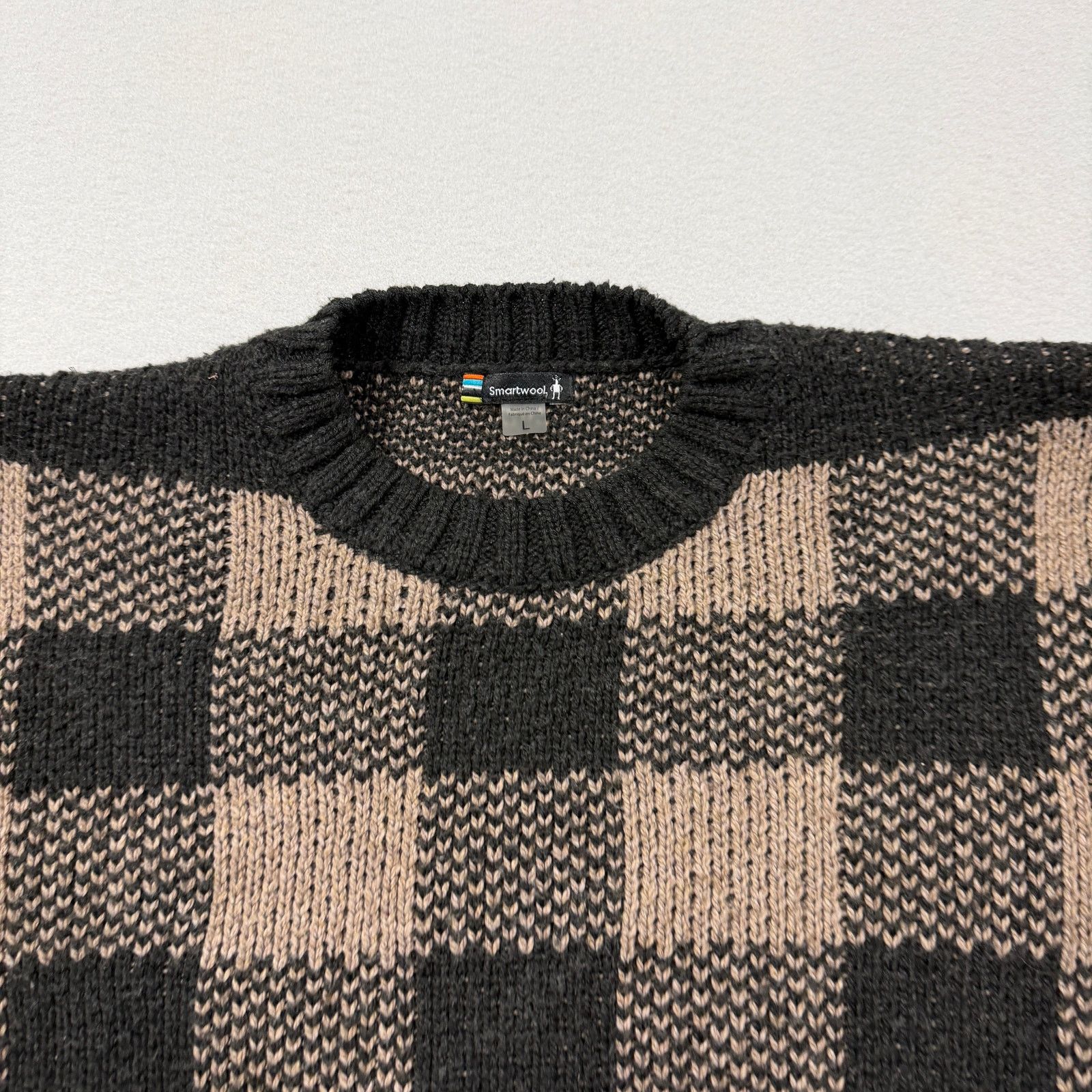 Smartwool Smartwool Cozy Lodge Buff Check Sweater Men's Large Crewneck Size US L / EU 52-54 / 3 - 3 Thumbnail