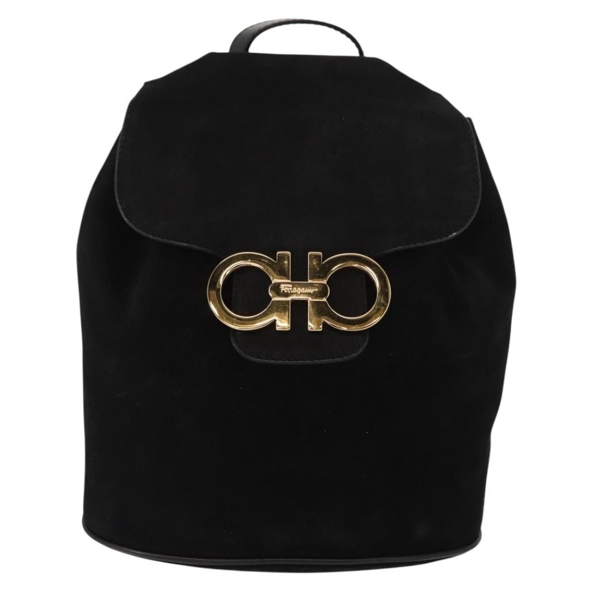 Salvatore Ferragamo Salvatore Ferragamo Gancini Backpack Suede Size ONE SIZE - 1 Thumbnail