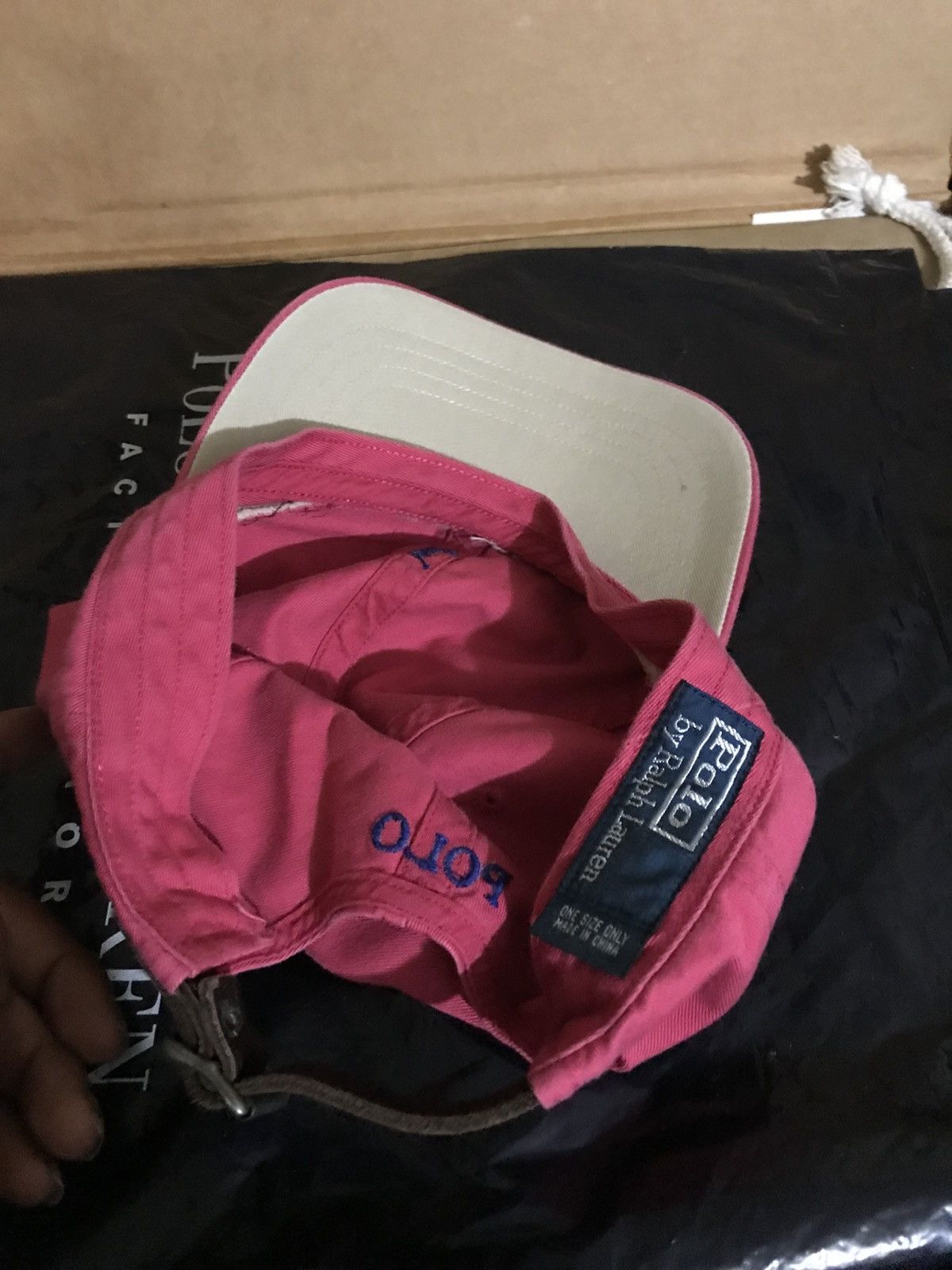 Polo Ralph Lauren Polo Ralph Lauren Pink Hat Blue Pony Leather Strap OS Size ONE SIZE - 3 Thumbnail