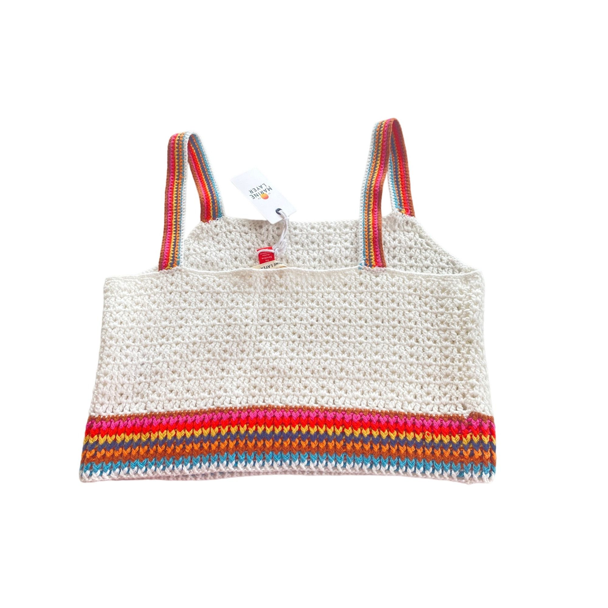 Marine Layer NWT Marine Layer $118 Crochet Crop Top W's XS Caro Tank Whit Size XS / US 0-2 / IT 36-38 - 15 Thumbnail