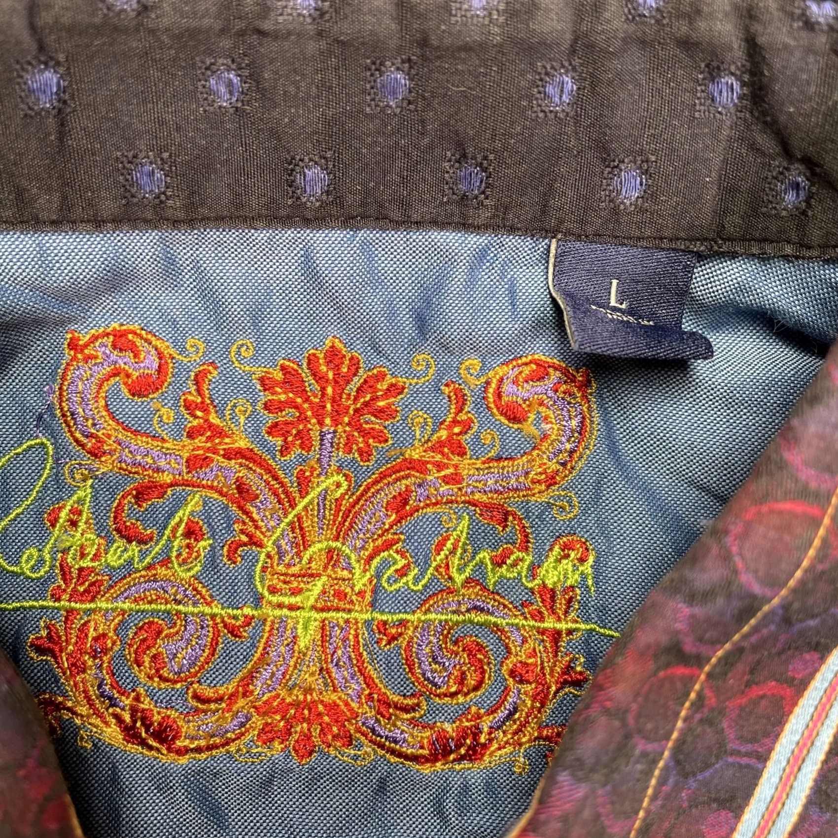 Robert Graham Robert Graham Shirt Mens Large Multicolor Stripe Classic Fit Long Sleeve Cotton Shirt Size US L / EU 52-54 / 3 - 3 Thumbnail