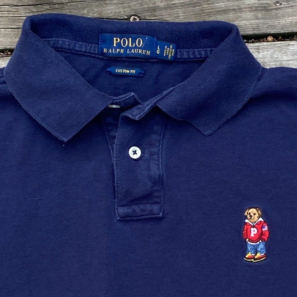 Polo Ralph Lauren Vintage Polo Ralph Lauren Polo Bear Embroidered Logo Shirt Size US L / EU 52-54 / 3 - 1 Thumbnail