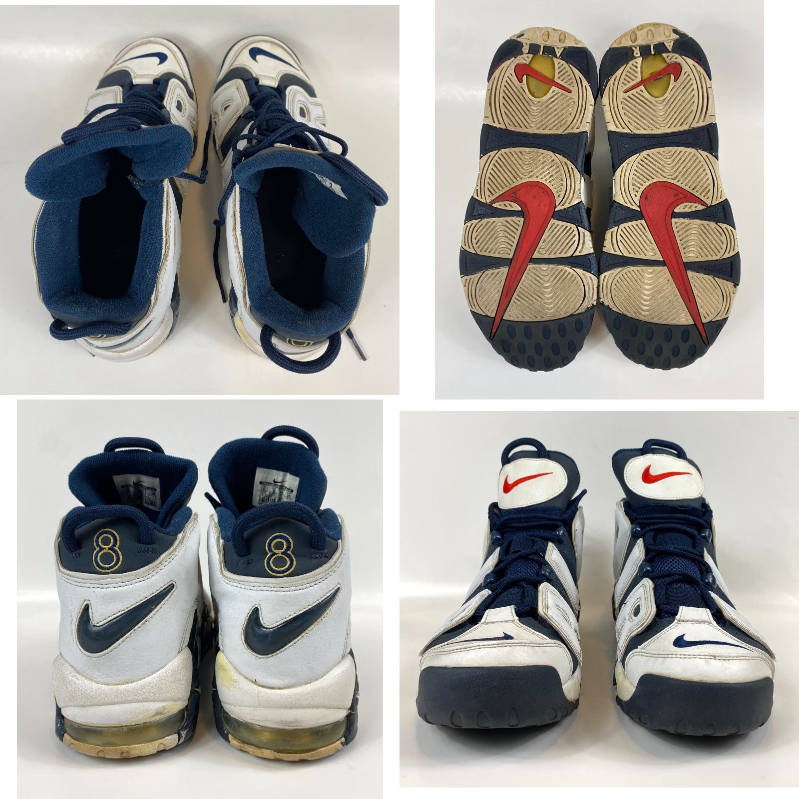 Nike Nike Air More Uptempo 414962-104 Olympic Mens Sneaker Sz US 10 White Navy 2016 Size US 9 / EU 42 - 8 Thumbnail