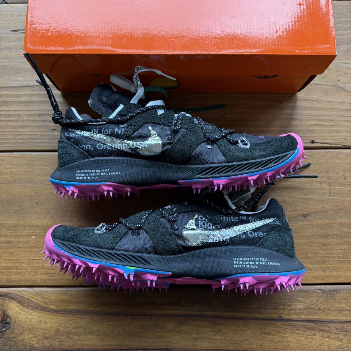 Nike × Off-White CD8179 001 - Off-White x Air Zoom Terra Kiger 5 'Black' Size US 9.5 / EU 42-43 - 3 Thumbnail