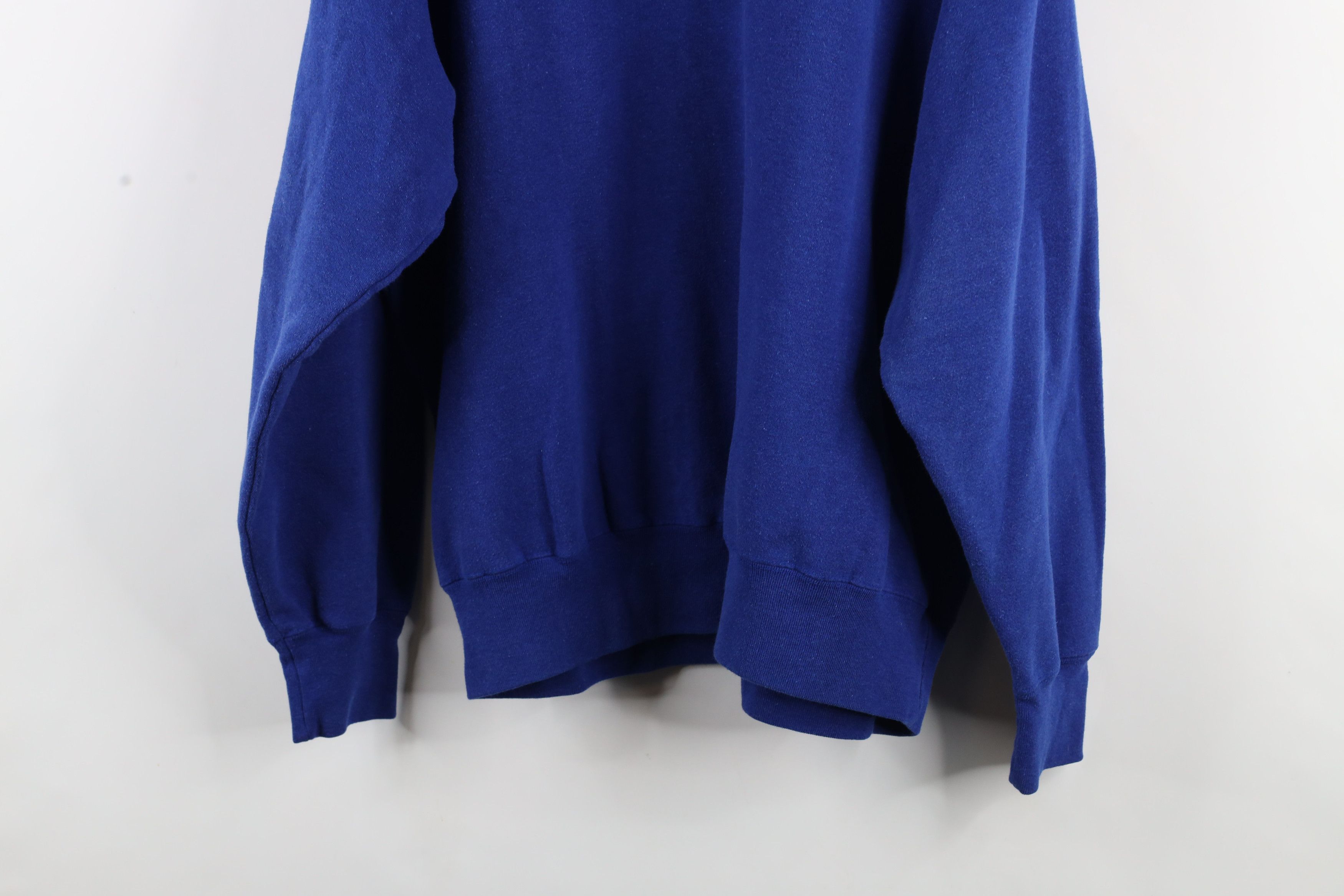 Vintage Vintage 90s Streetwear Baggy Fit Hoodie Sweatshirt Blue Size US XXL / EU 58 / 5 - 11 Thumbnail
