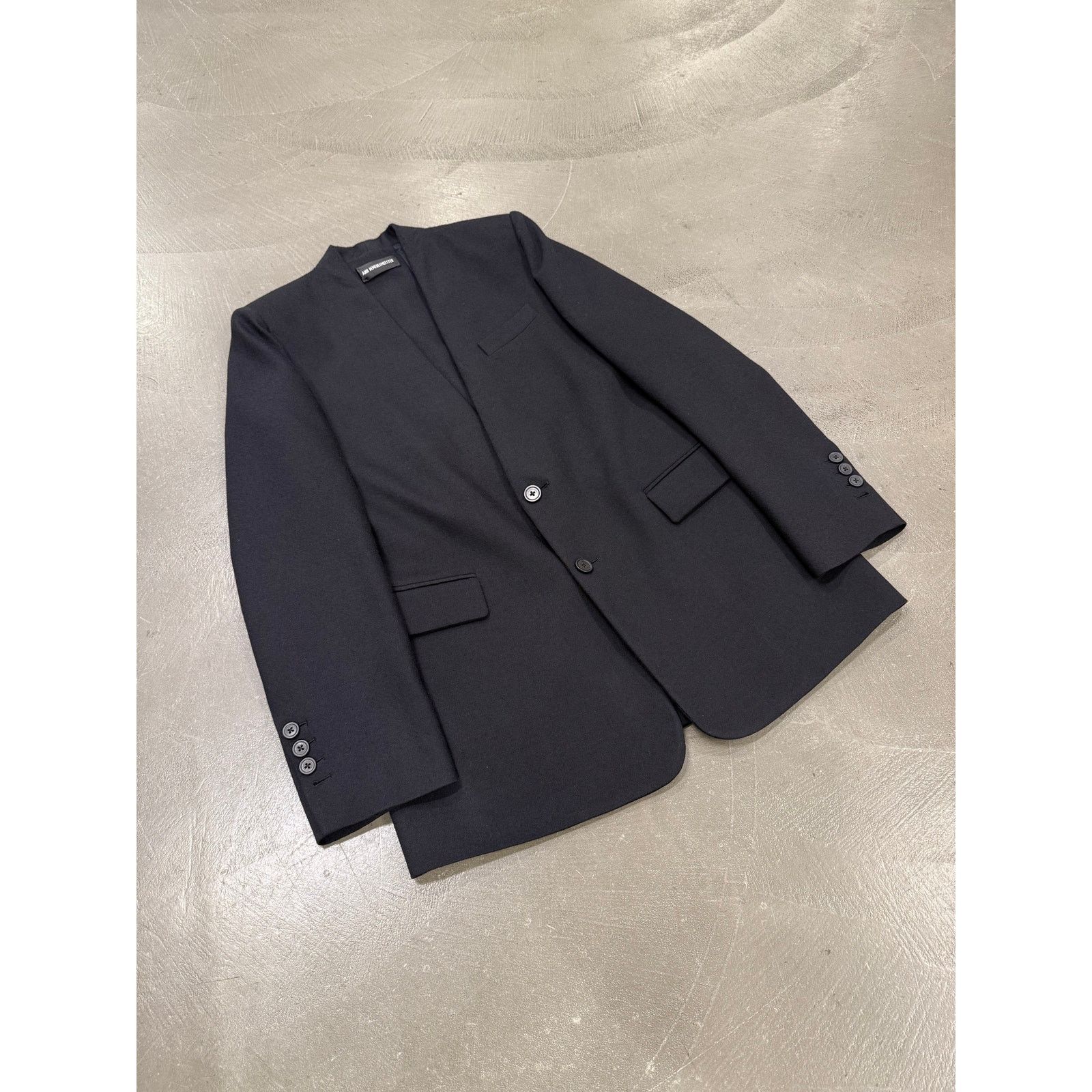 Ann Demeulemeester 2020s Ann Demeulemeester collarless blazer jacket Size XL / US 12-14 / IT 48-50 - 3 Thumbnail