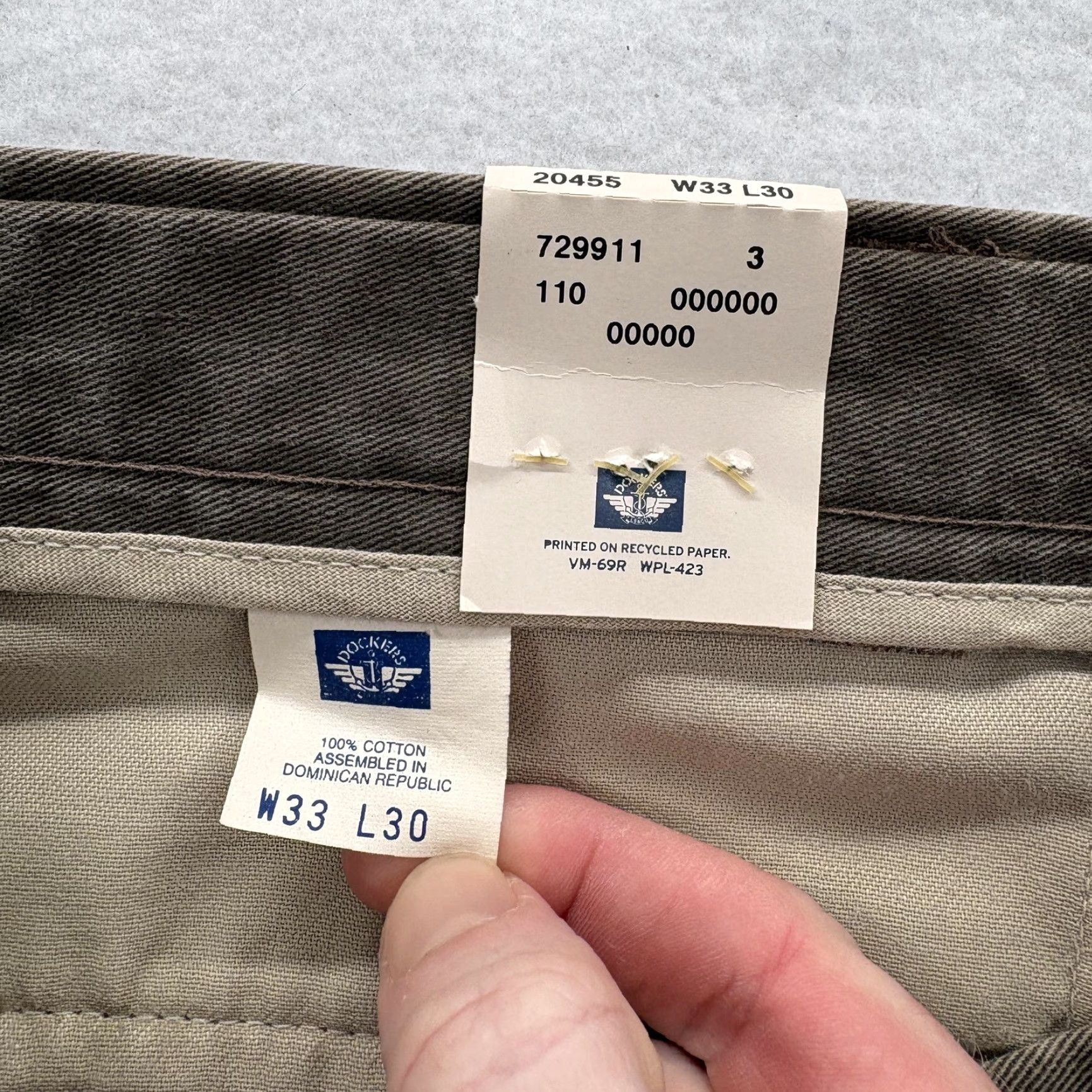 Dockers VINTAGE Dockers Premium Khakis Pants Mens 33x30 Brown Pleated Relaxed No Wrinkle Size US 33 - 6 Thumbnail