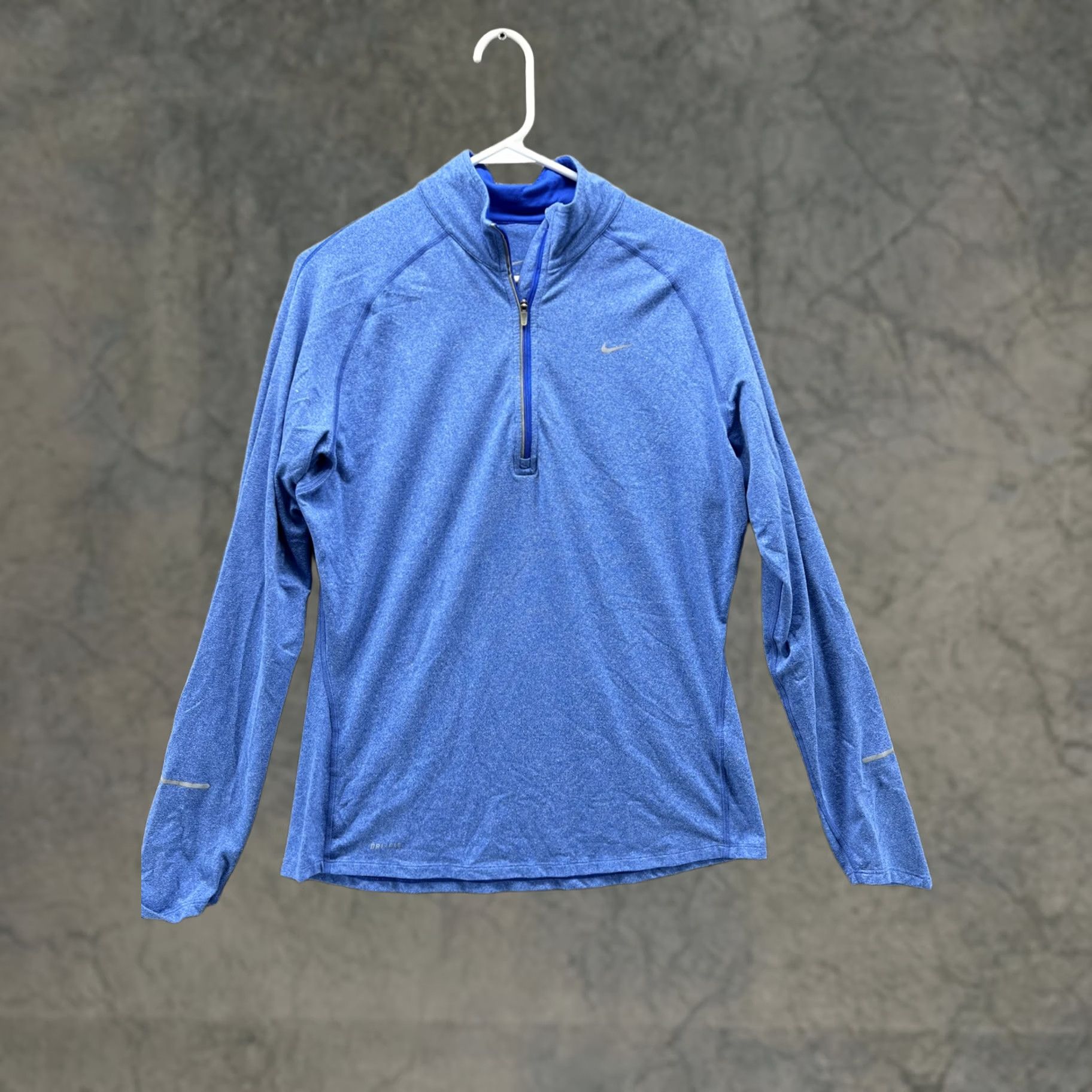 Nike Nike Dri-FIT Pullover Mens Large Blue 1/4 Zip Long Sleeve Running Shirt Top Size US L / EU 52-54 / 3 - 1 Thumbnail