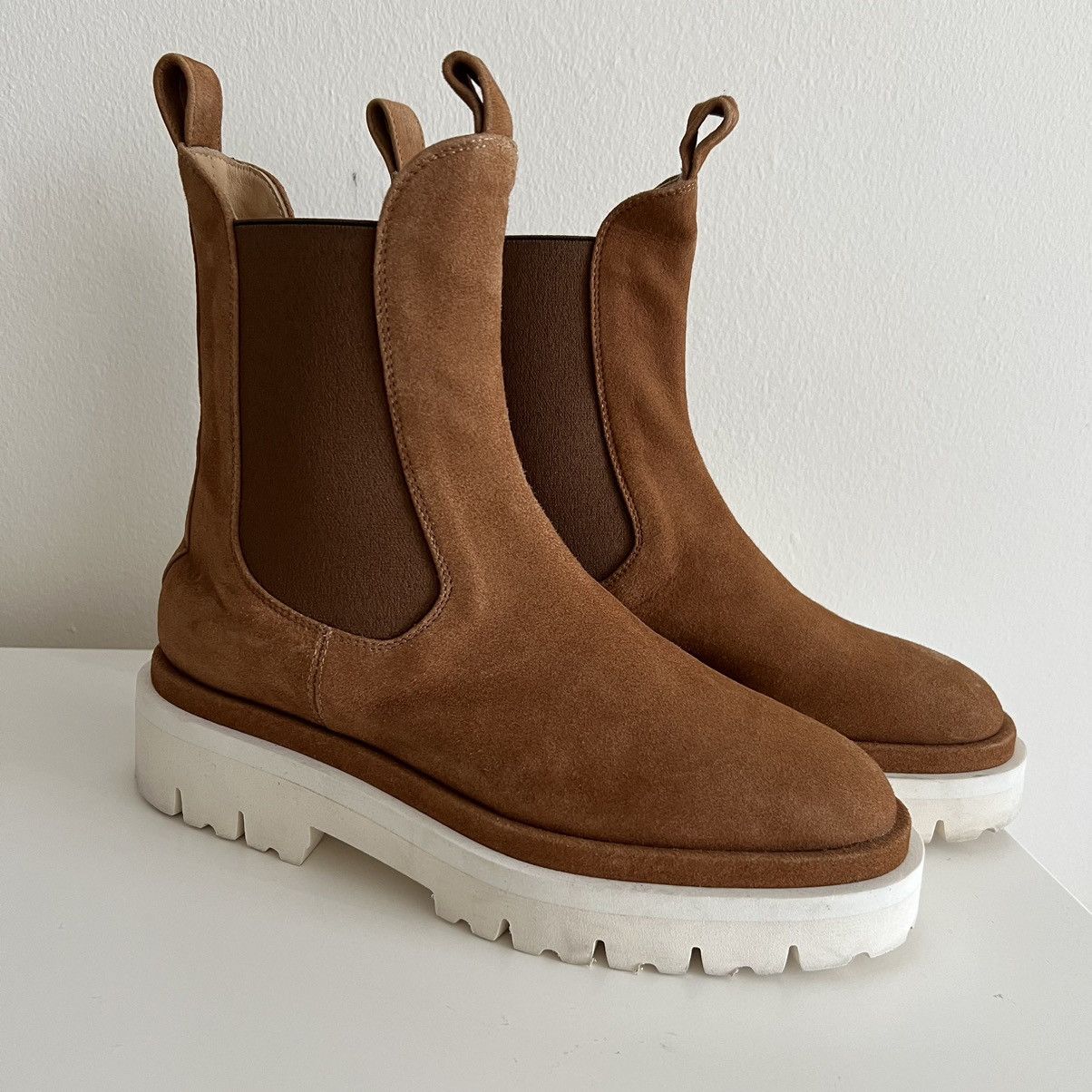 Dear Frances DEAR FRANCES tony boots brown white size 37.5 Size US 7.5 / IT 37.5 - 1 Thumbnail