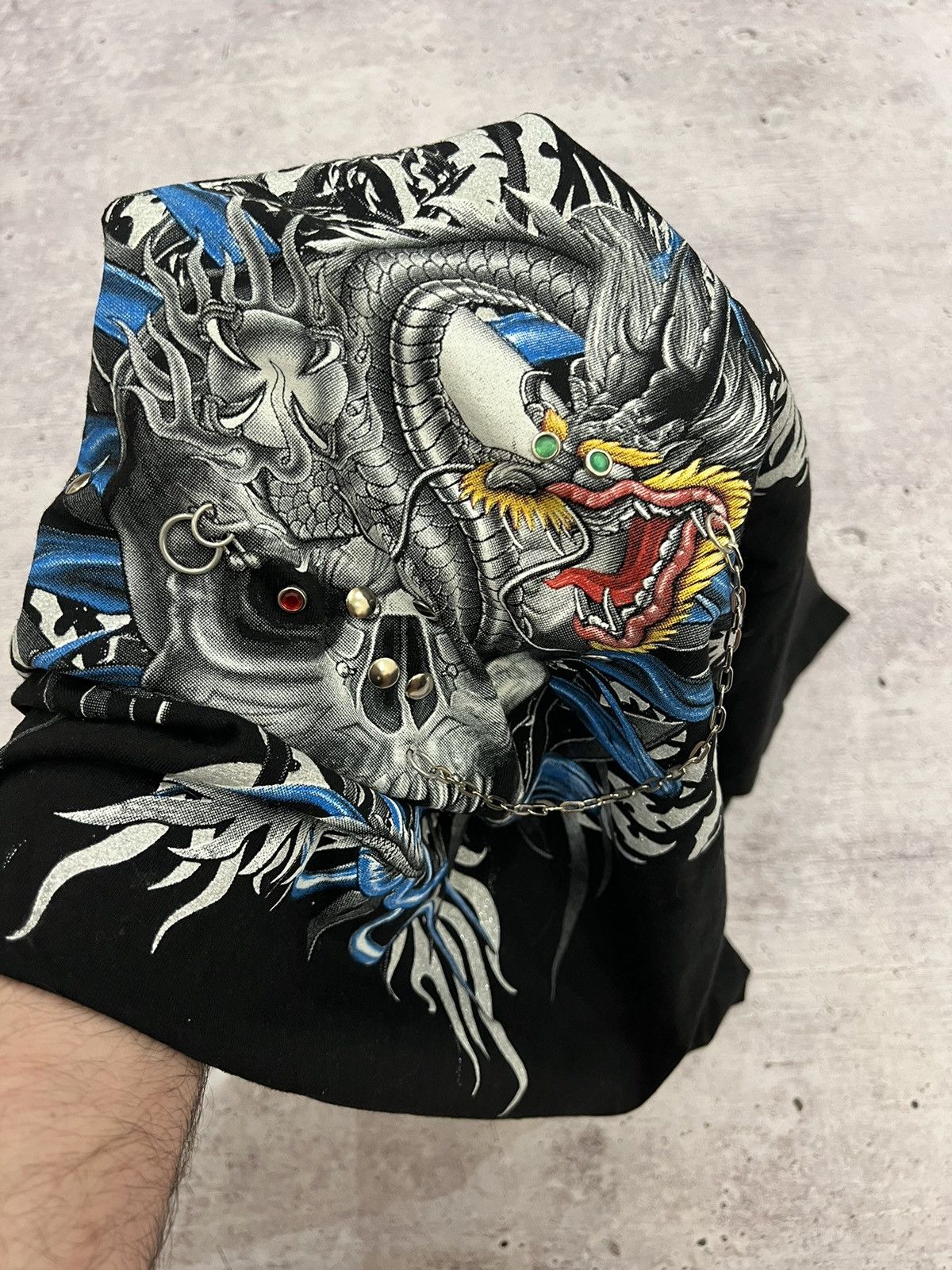 Japanese Brand × Vintage 🩸RARE🩸In The Dark Vintage Dragon Y2k T Shirt Size US L / EU 52-54 / 3 - 5 Thumbnail