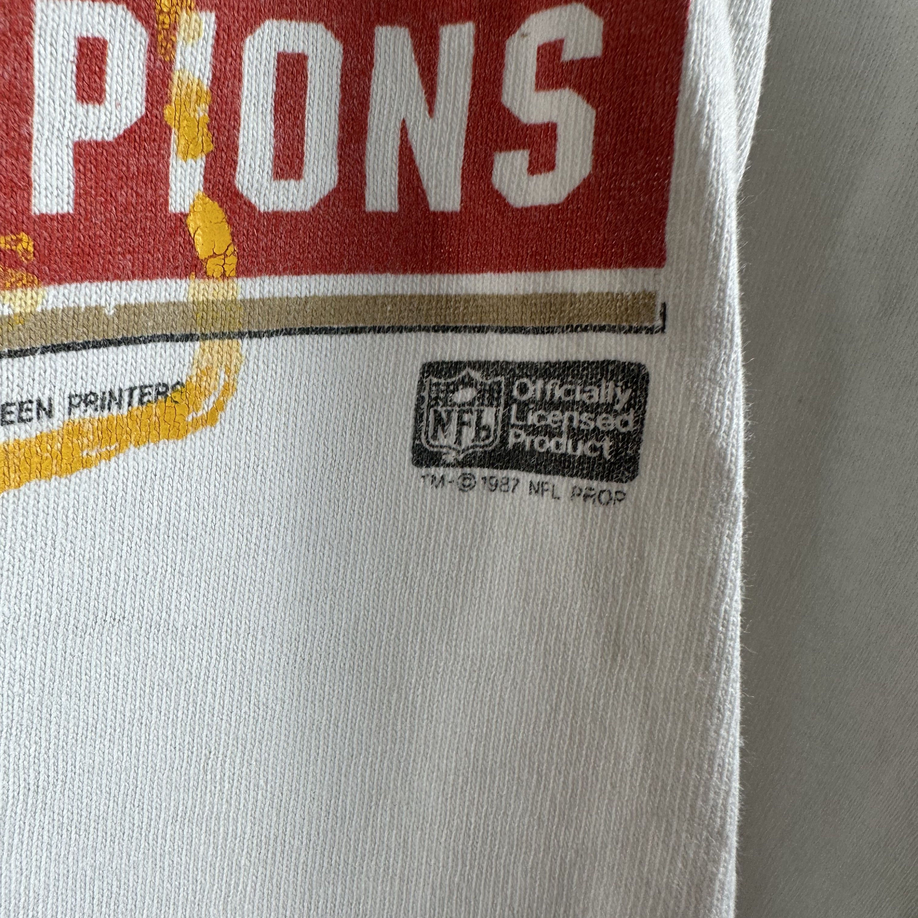 Vintage ​1988 San Francisco 49ers NFL Champions Caricature T-shirt Size US XL / EU 56 / 4 - 3 Thumbnail
