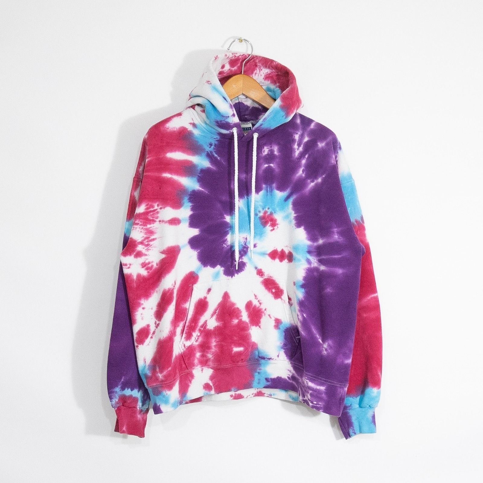 Vintage Vintage Hanes Tie Dye Blank Hoodie Mens XL Sweatshirt Hippie Size US XL / EU 56 / 4 - 1 Thumbnail
