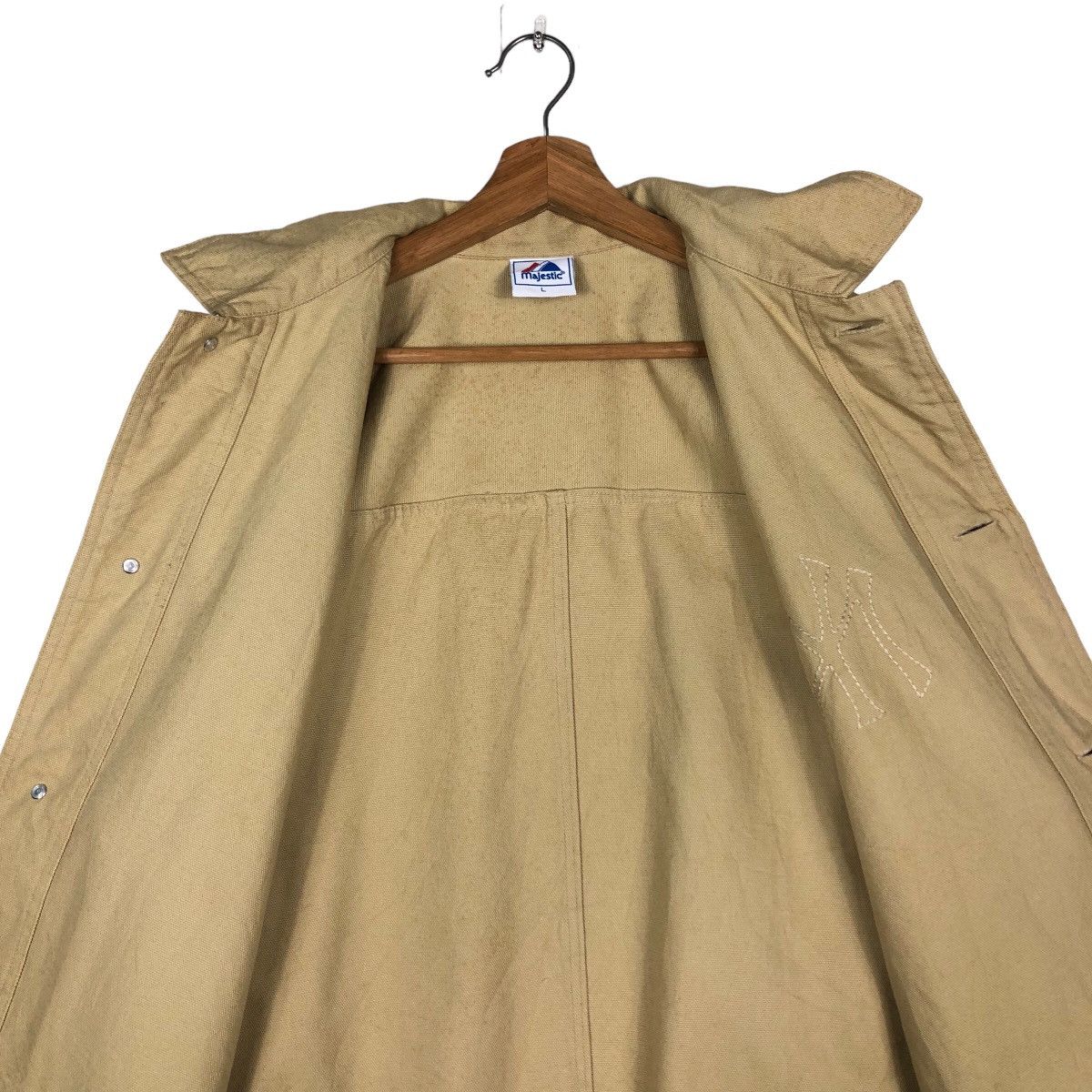 Japanese Brand 🔥Vintage Chore Jacket Majestic New York Big Logo Spell Out Size US L / EU 52-54 / 3 - 14 Thumbnail