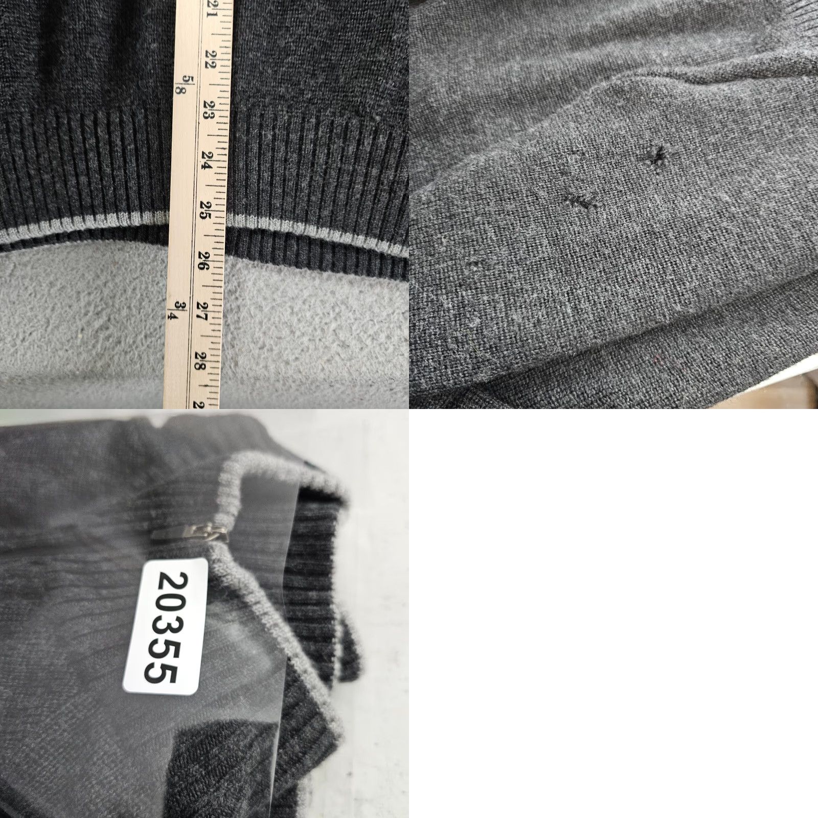 Vintage Ibex Mens Sweater Full Zip Knit Wool Gray L Size US L / EU 52-54 / 3 - 9 Thumbnail