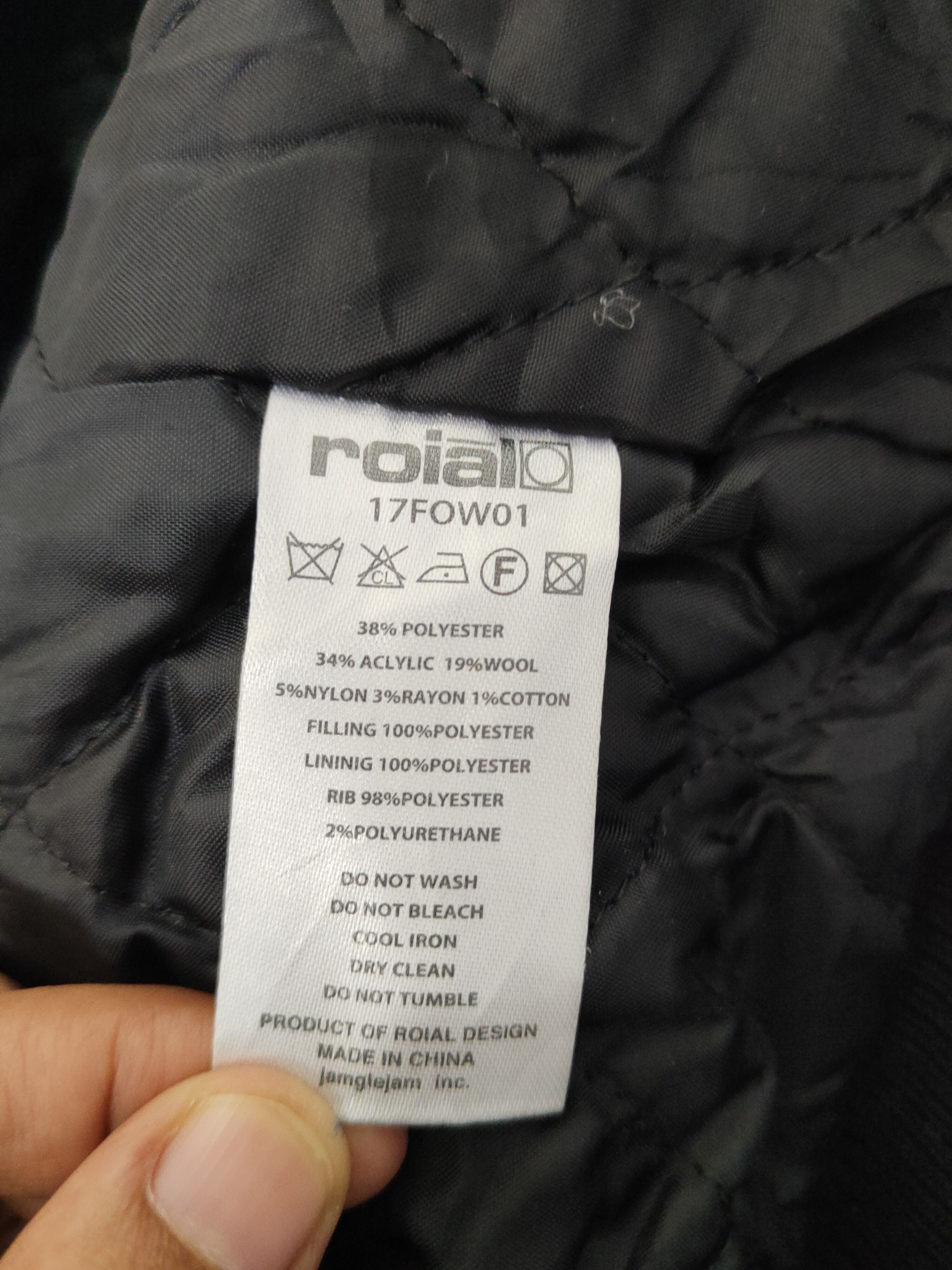 Japanese Brand Roial Dark Gray Wool Varsity Jackets #W2240 Size US M / EU 48-50 / 2 - 10 Thumbnail