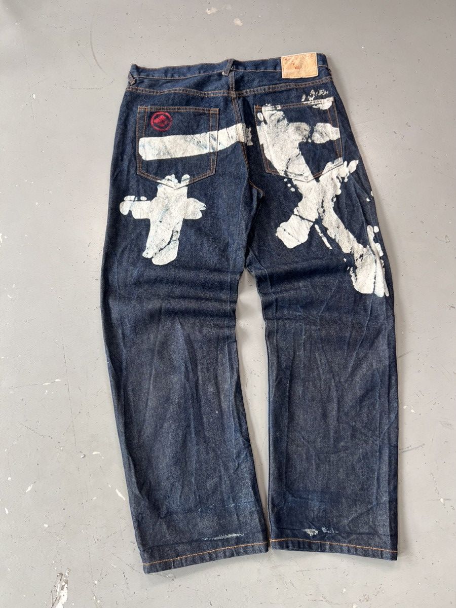 Japanese Brand × Vintage Vintage Evisu inspired Japanese printed denim Size US 36 / EU 52 - 3 Thumbnail