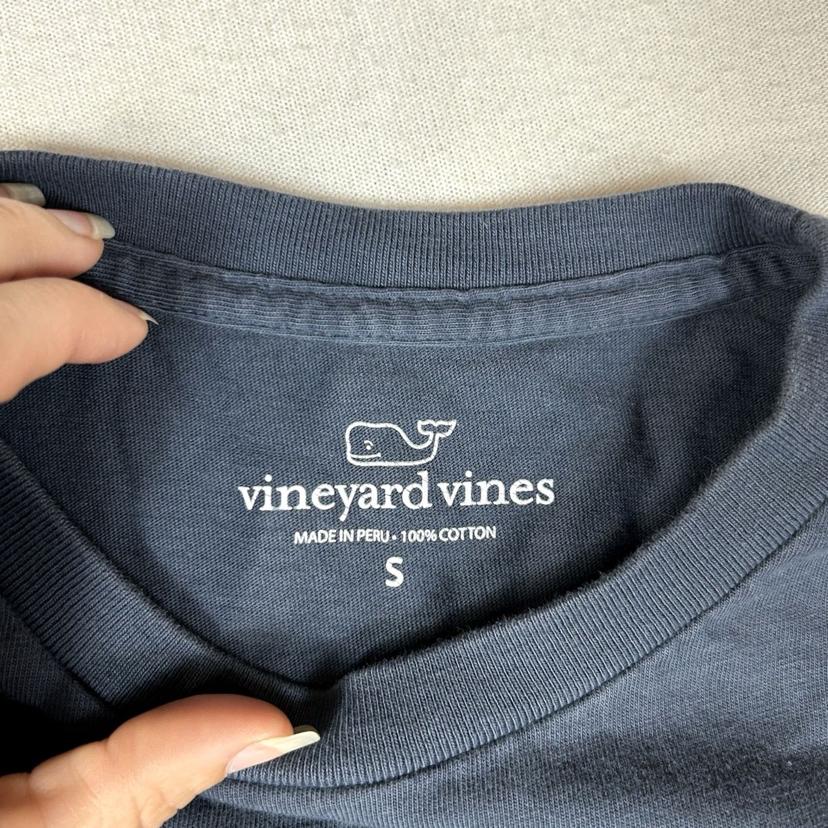 Vineyard Vines Vineyard Vines Long Sleeve Shirt Men's S Blue Christmas Naughty or Nice Whale Pockets T-Shirt Size US S / EU 44-46 / 1 - 2 Thumbnail