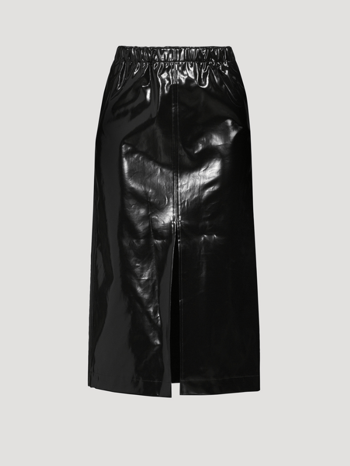 Maison Margiela BNWT AW23 MAISON MARGIELA PATENT MIDI SKIRT 38 Size 26" / US 2 / IT 38 - 10 Thumbnail