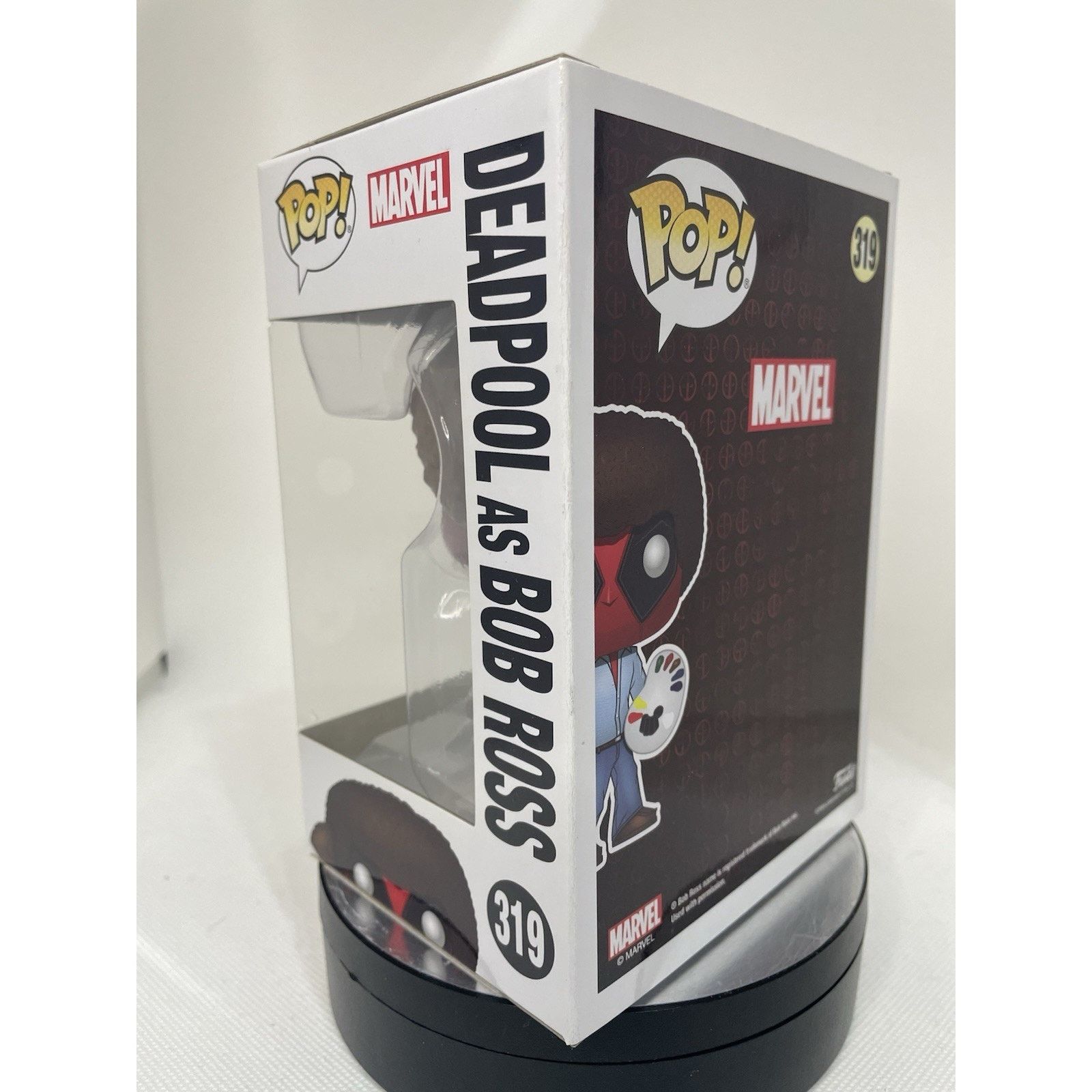 Marvel Comics Funko Pop! Deadpool as Bob Ross #319 - W Pop Protector Size ONE SIZE - 4 Thumbnail