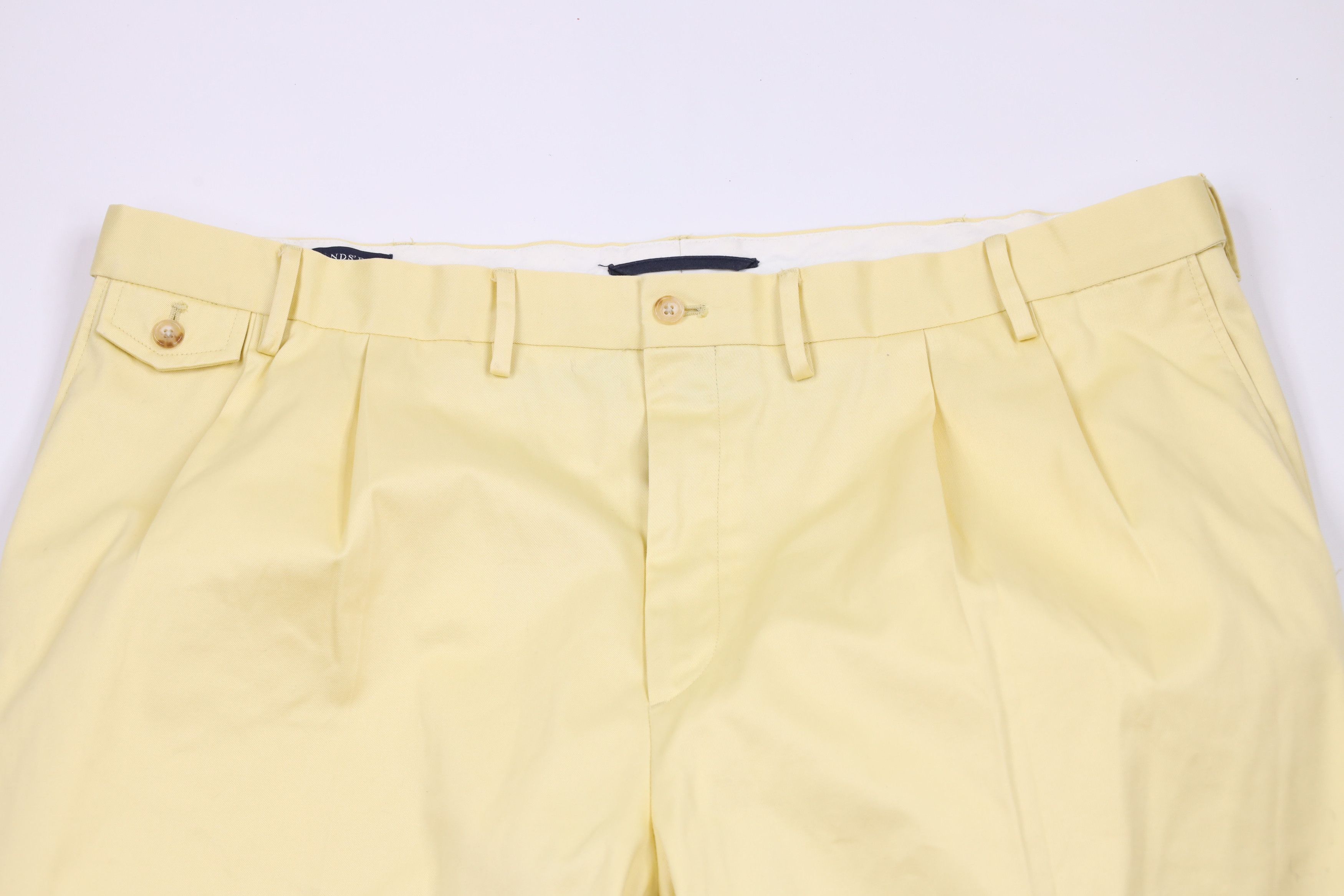 Lands' End × Vintage Vintage 90s Lands End Pleated Cuffed Wide Leg Chino Pants Size US 44 / EU 60 - 2 Thumbnail
