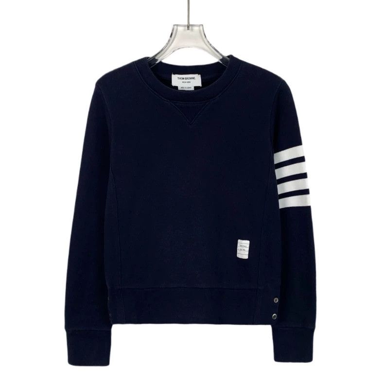 Thom Browne Thom Browne Classic Navy Long Sleeve Sweater - dmc Size US L / EU 52-54 / 3 - 1 Thumbnail