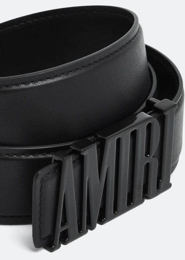 Amiri oc11z0325 Size: 95 / Logo Belt in Black Size 36 - 2 Thumbnail
